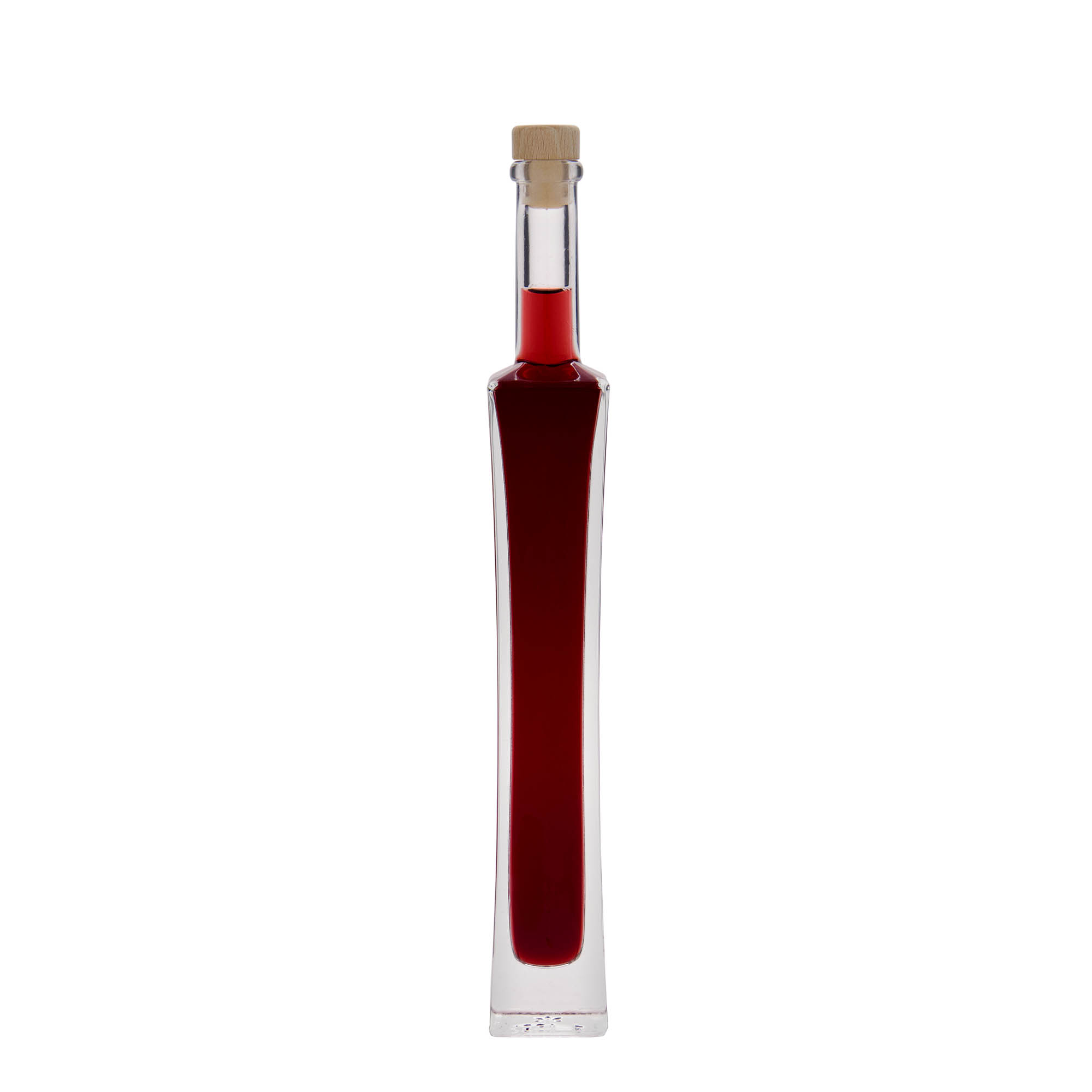 100 ml skleněná láhev 'Koko', čtvercová, hrdlo: korek