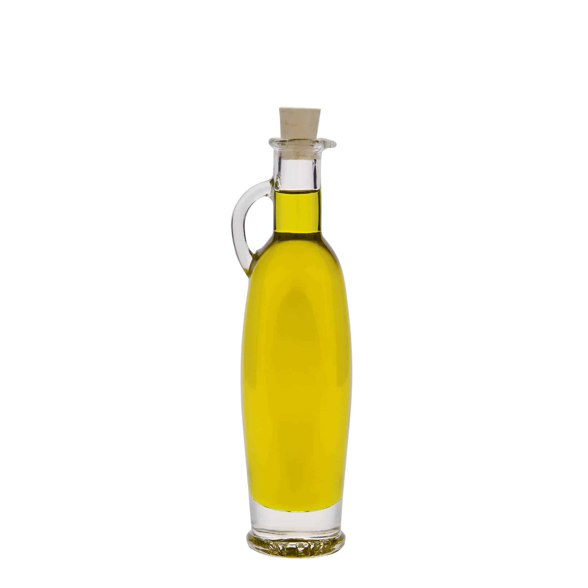100ml skleněná lahvička 'Eleganta', oválná, hrdlo: korek