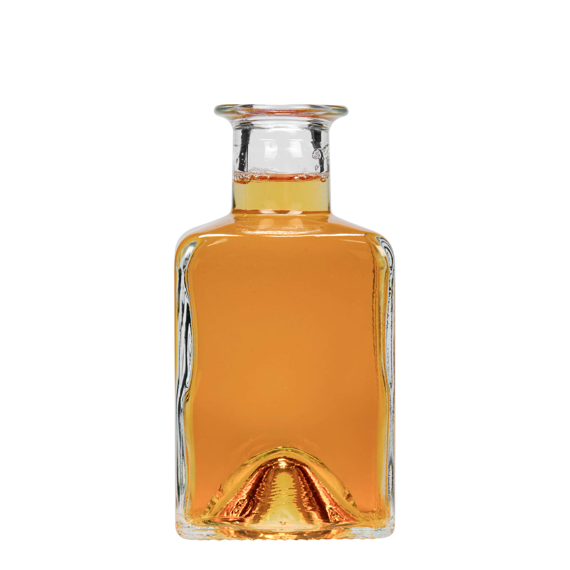 200 ml skleněná láhev 'Kubica', čtvercová, hrdlo: korek