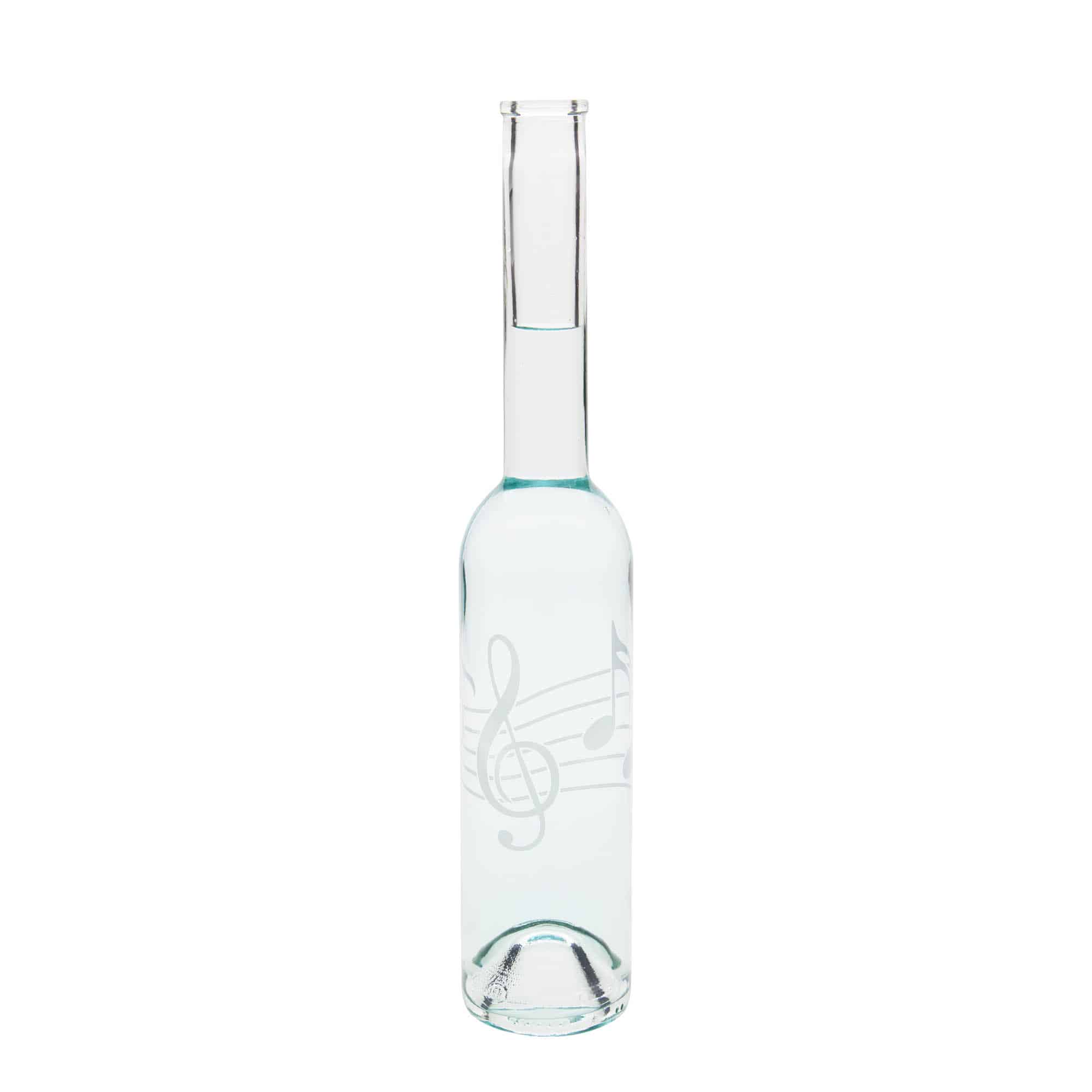 Skleněná lahev 350 ml 'Opera', motiv: Noty, uzávěr: korek