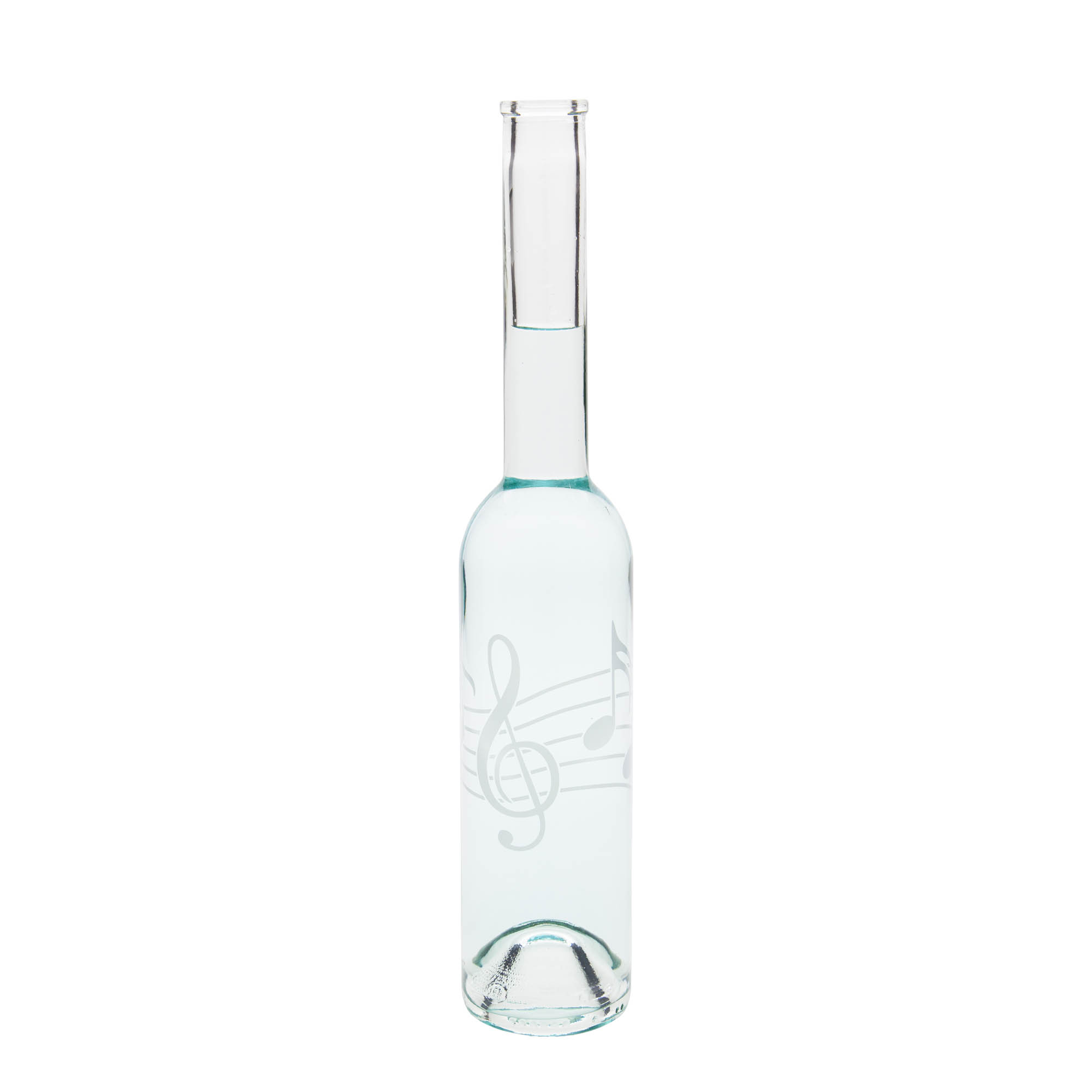 350 ml skleněná láhev 'Opera', motiv: noty, hrdlo: korek