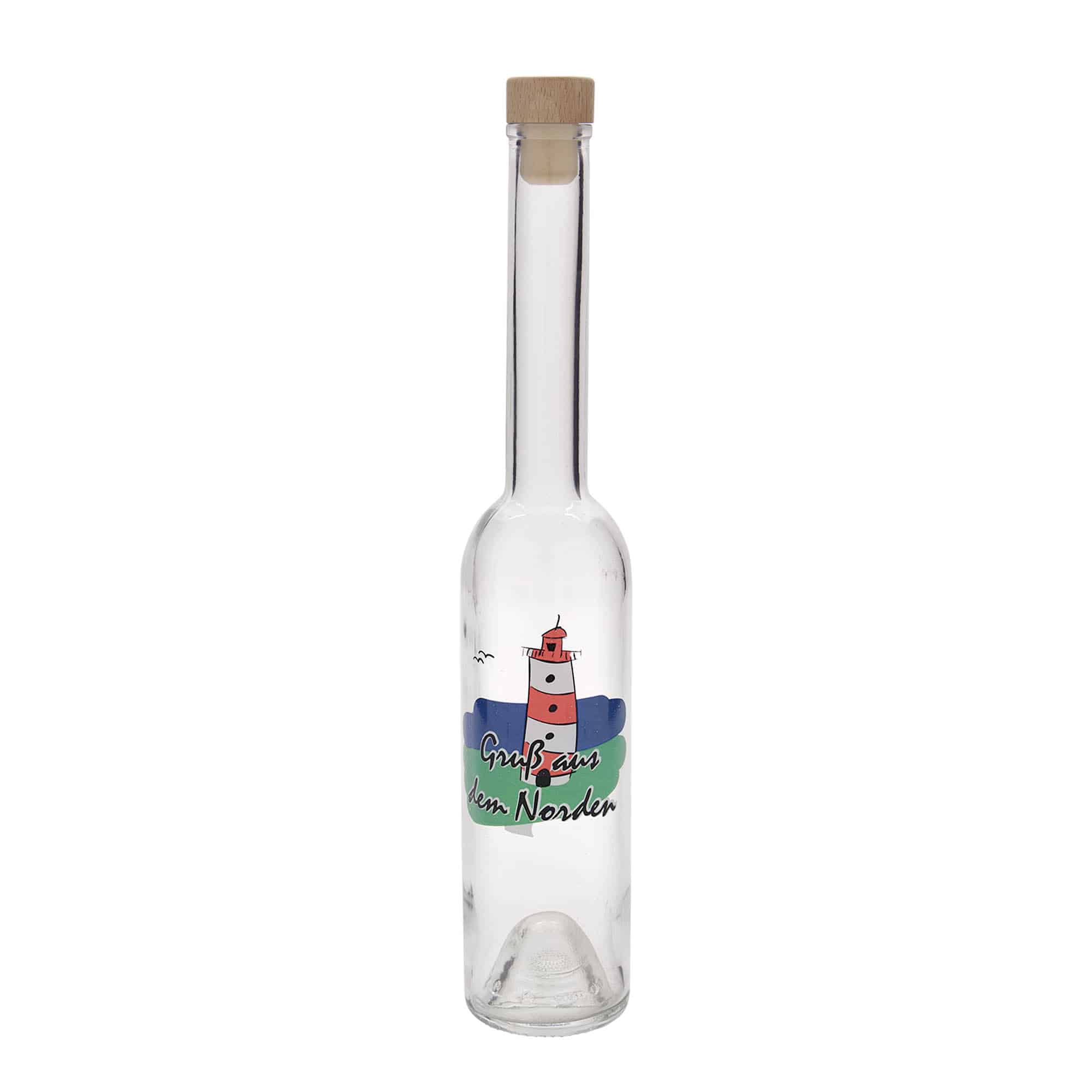 350 ml skleněná láhev 'Opera', motiv: Sever, uzávěr: korek