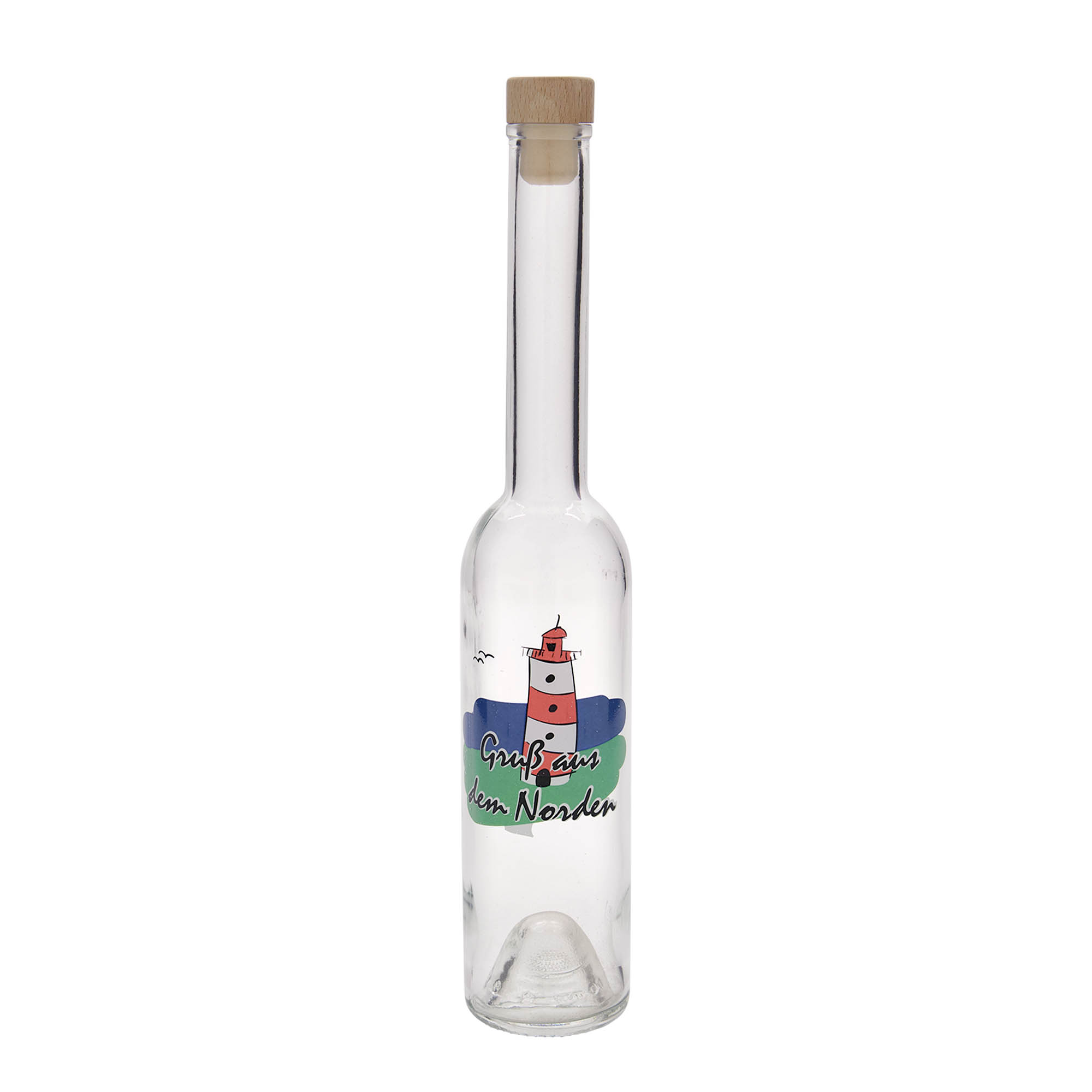 350 ml skleněná láhev 'Opera', motiv: Sever, uzávěr: korek 350 ml skleněná láhev 'Opera', motiv: Sever, uzávěr: korek