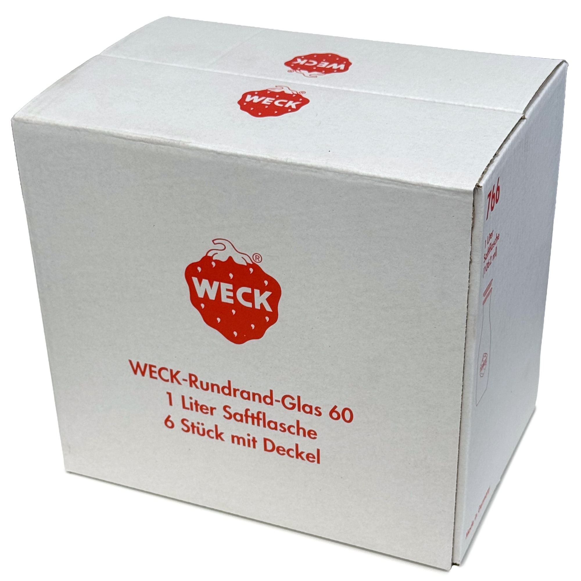 6x 1000 ml WECK lahvička na šťávu se skleněným víčkem RR 60