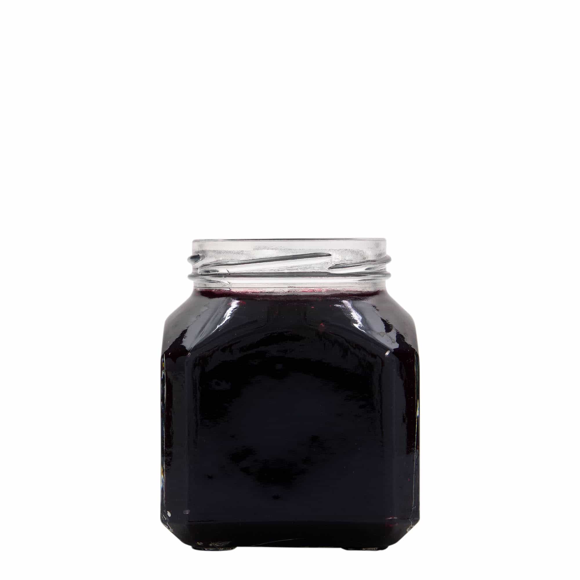 Čtyřúhelníková sklenice 314 ml 'Milán', uzávěr: Twist Off (TO 63)