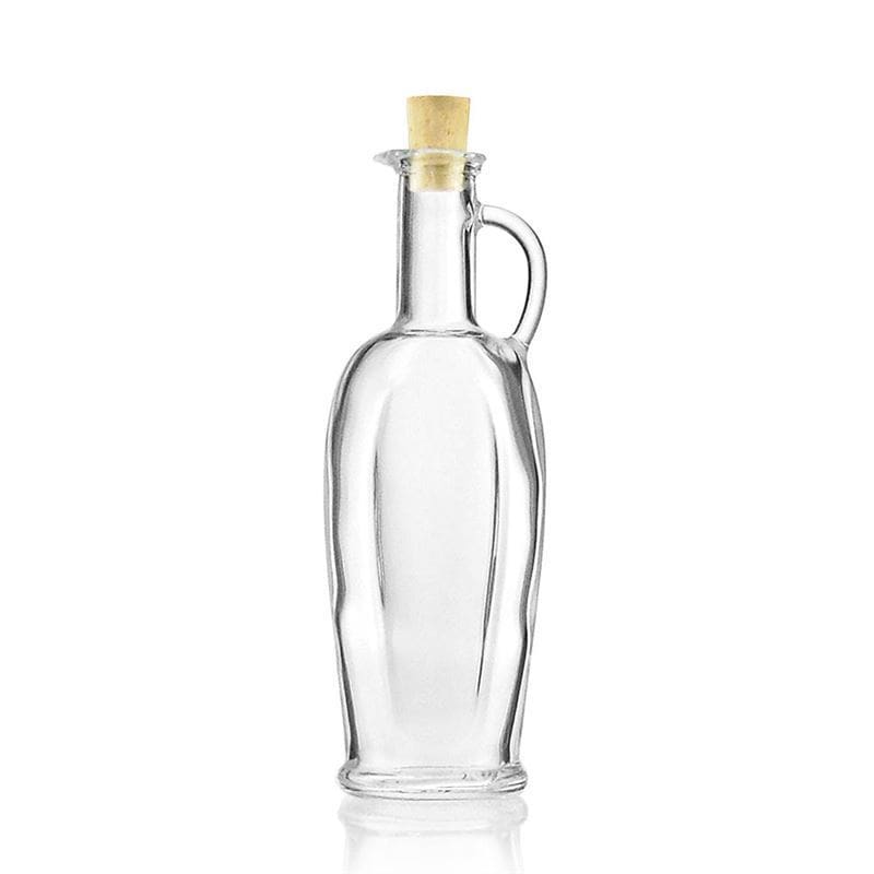 250 ml skleněná láhev 'Eleganta', oválná, hrdlo: korek
