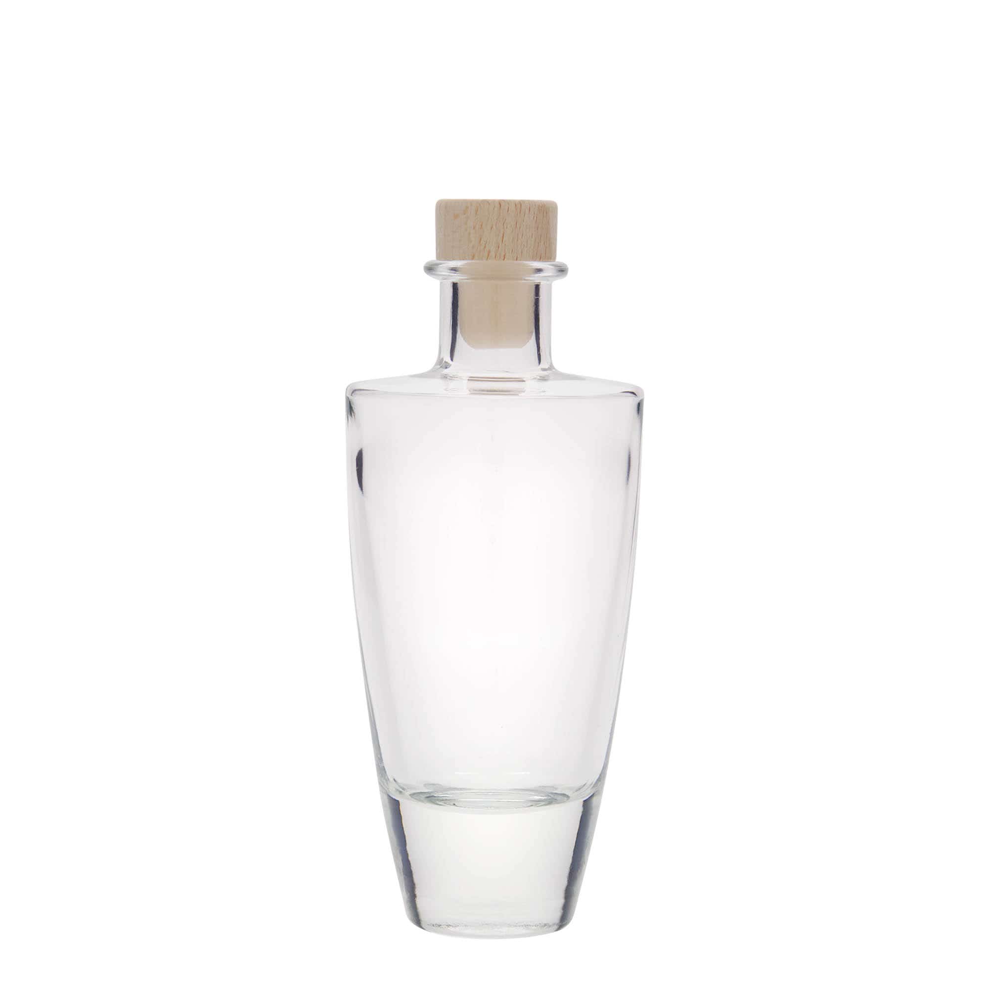 Skleněná lahev 200 ml 'Vanessa', oválná, uzávěr: korek