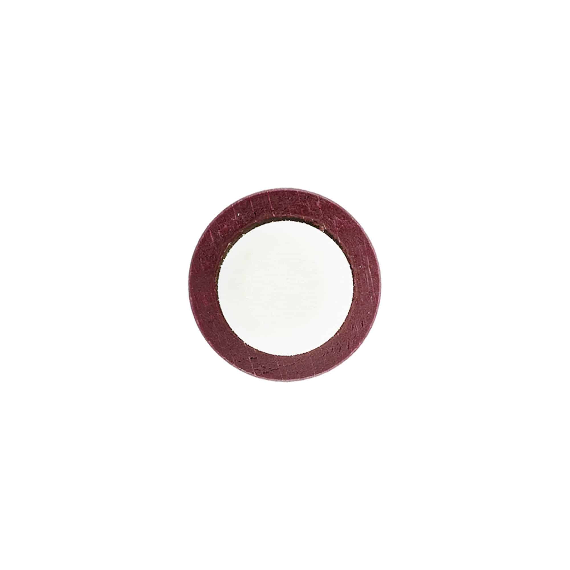 Korek s úchytem 19 mm, dřevo/plast, bordó, pro uzávěr: korek