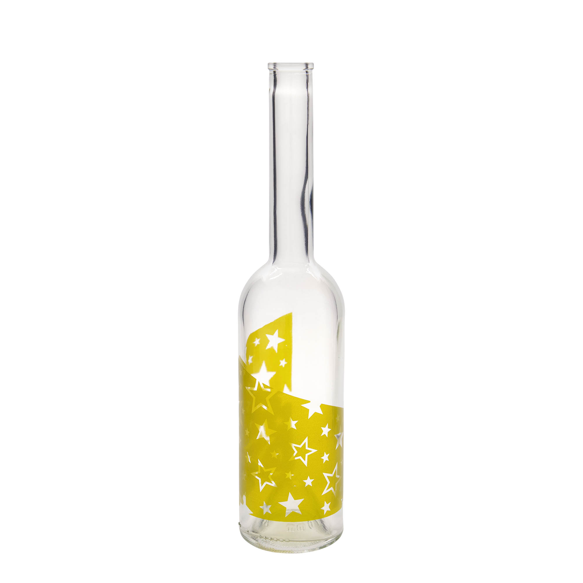 500 ml skleněná láhev 'Opera', motiv: zlaté hvězdy, hrdlo: korek 500 ml skleněná láhev 'Opera', motiv: zlaté hvězdy, hrdlo: korek