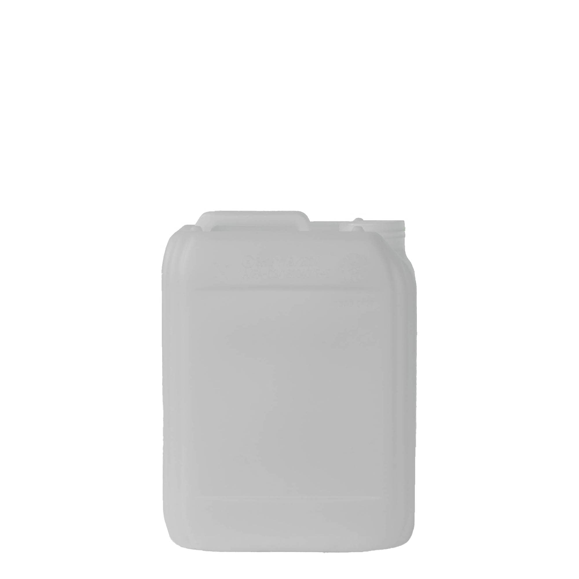 Kanystr 5 l, hranatý, plast HDPE, přírodní, uzávěr: ND 55