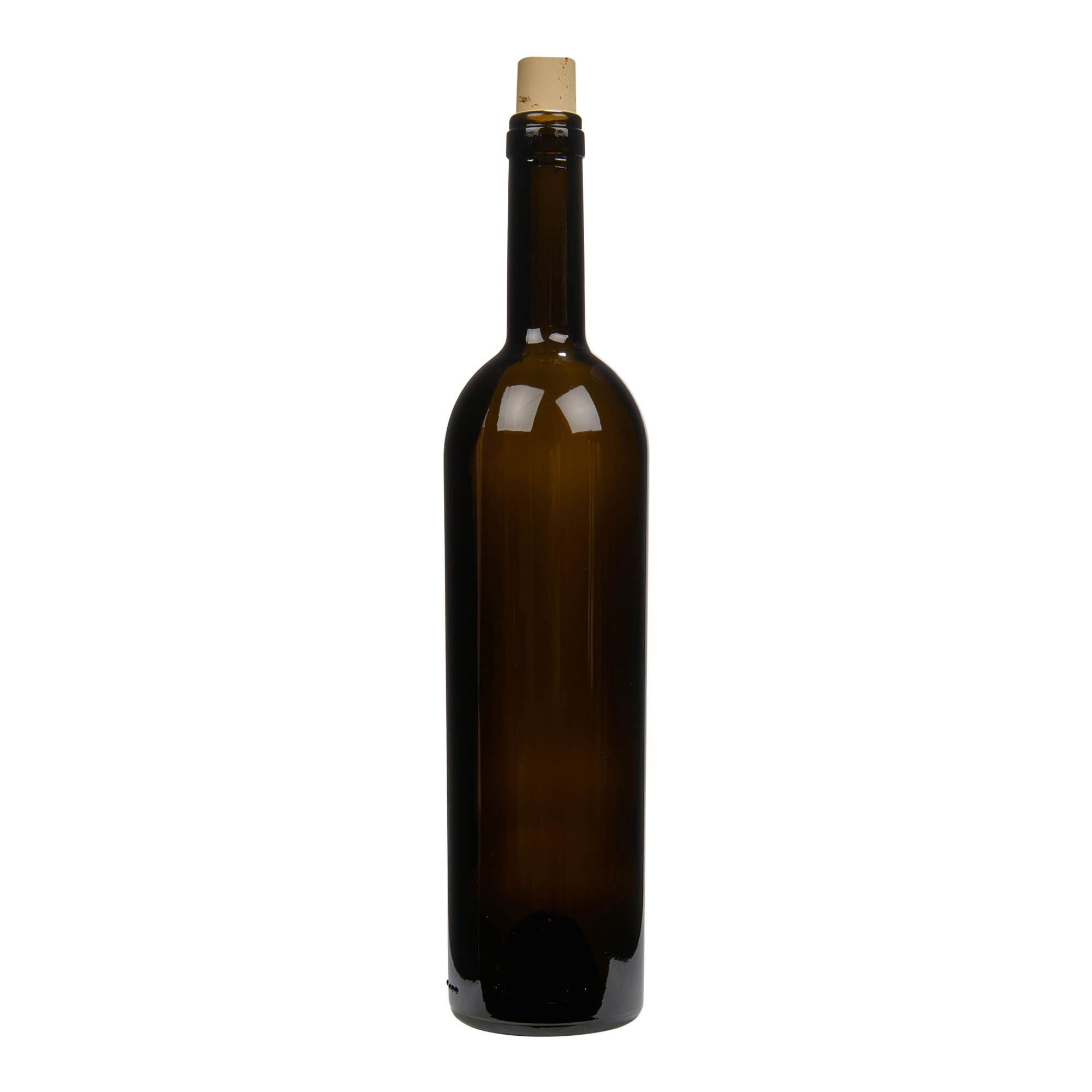 750 ml lahve na víno 'Liberty', antik zelená, hrdlo: korek