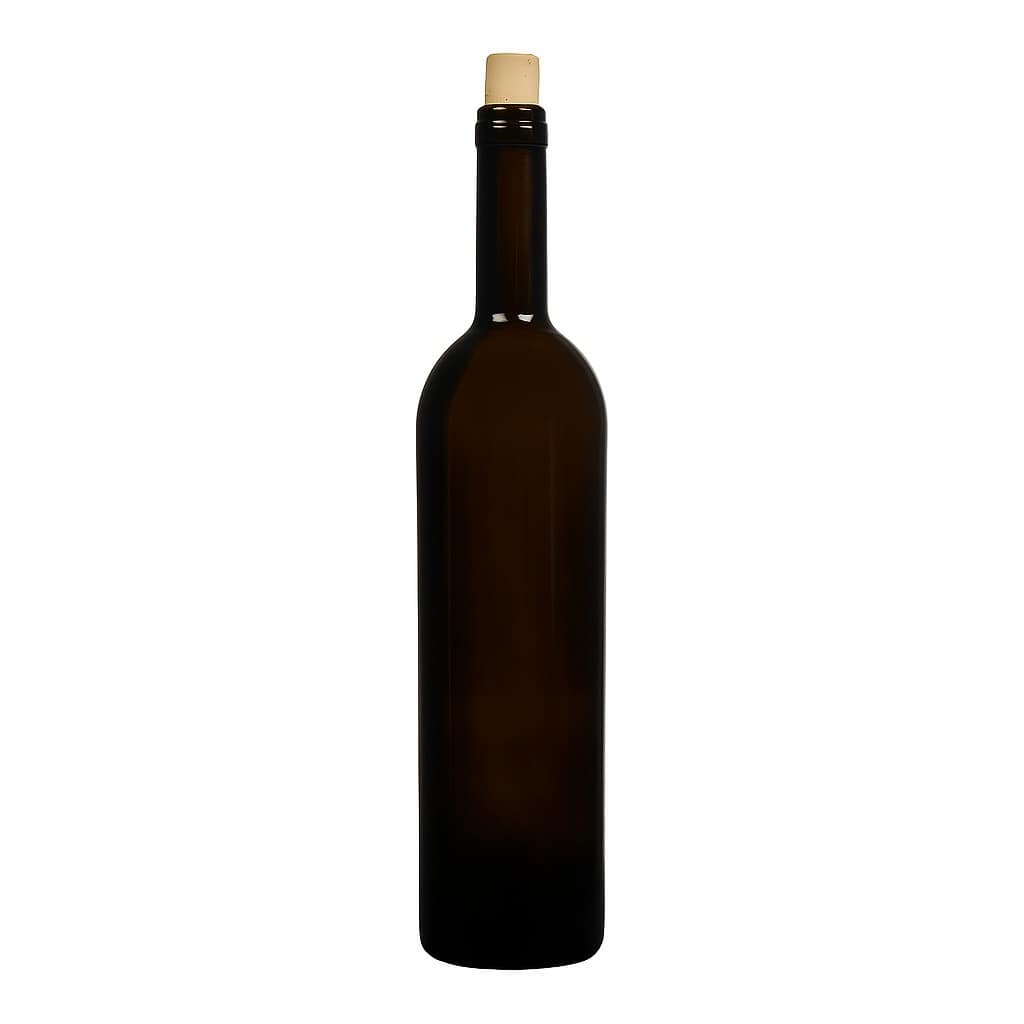 750 ml lahve na víno 'Liberty', antik zelená, hrdlo: korek