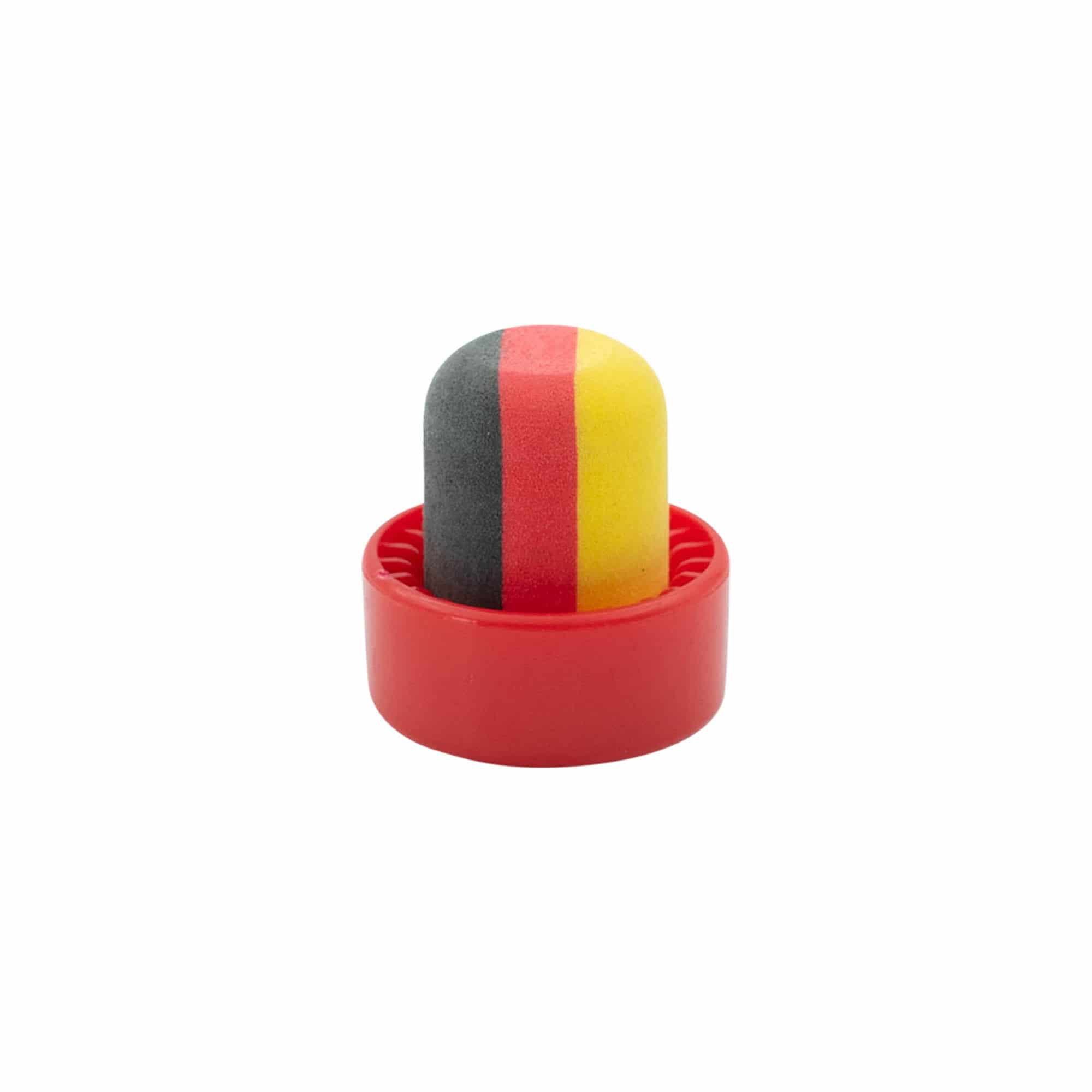 Rukojeť korku 19 mm „Deutschland“, plast, vícebarevný, pro hrdlo: korek