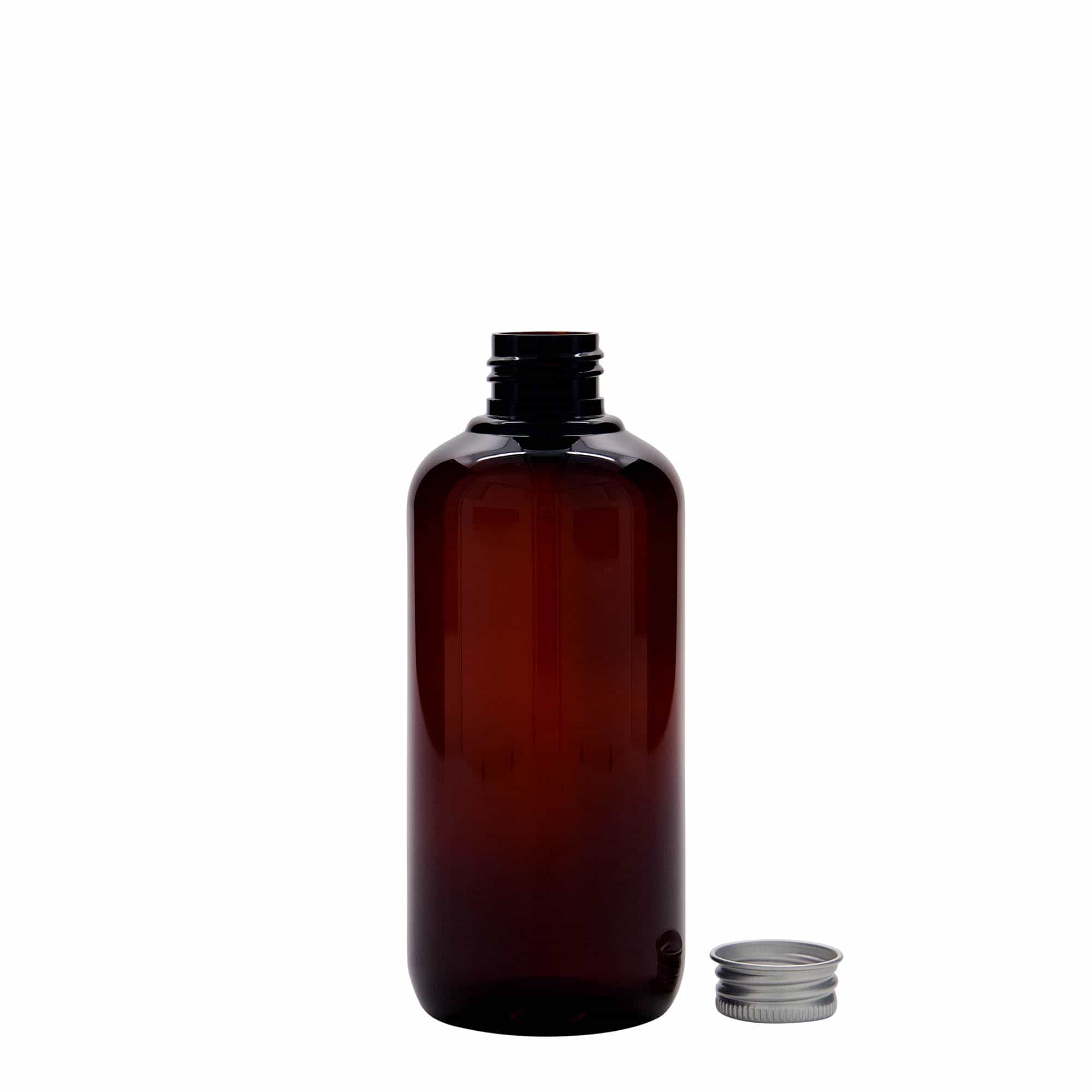 Recyklovaná plastová lahev 250 ml 'Victor's Best', PCR, hnědá, ústí: 24/410
