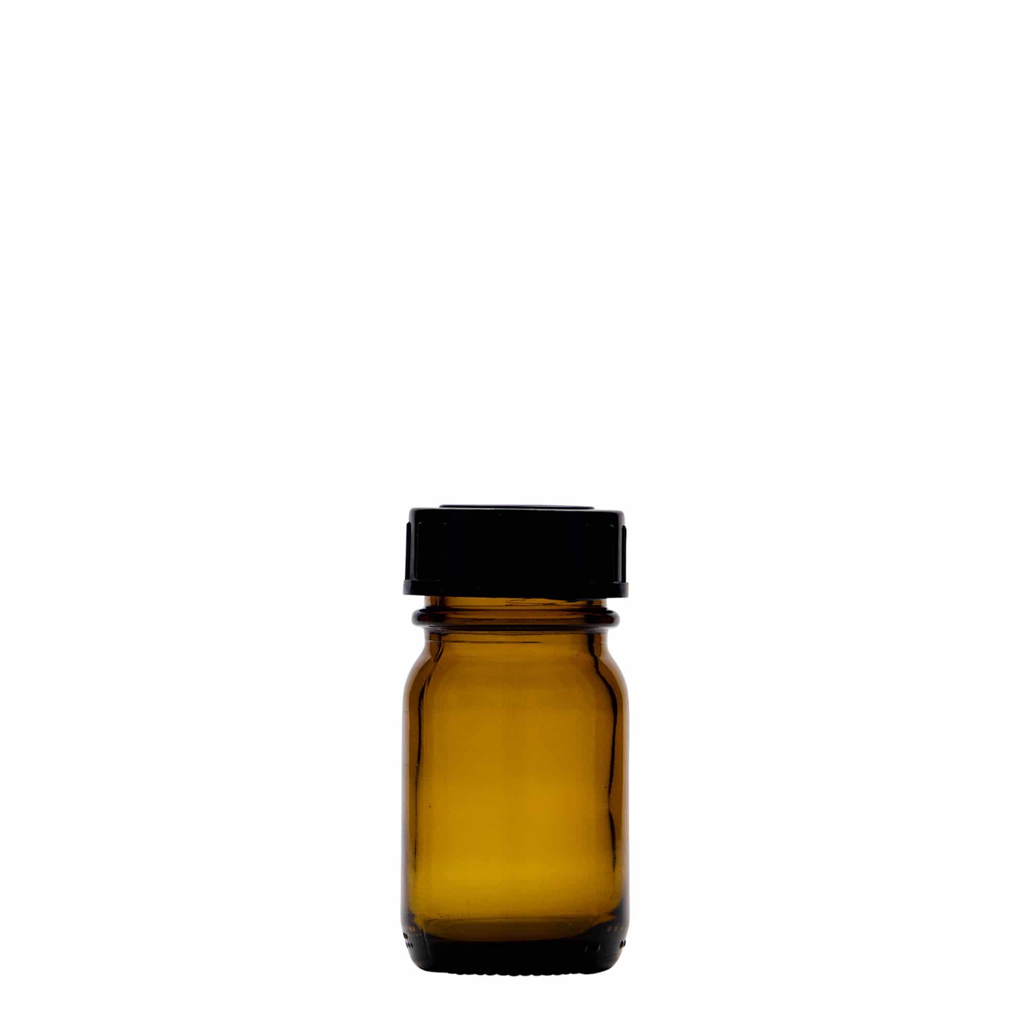 30 ml širokohrdlá sklenice, hnědá, hrdlo: DIN 32