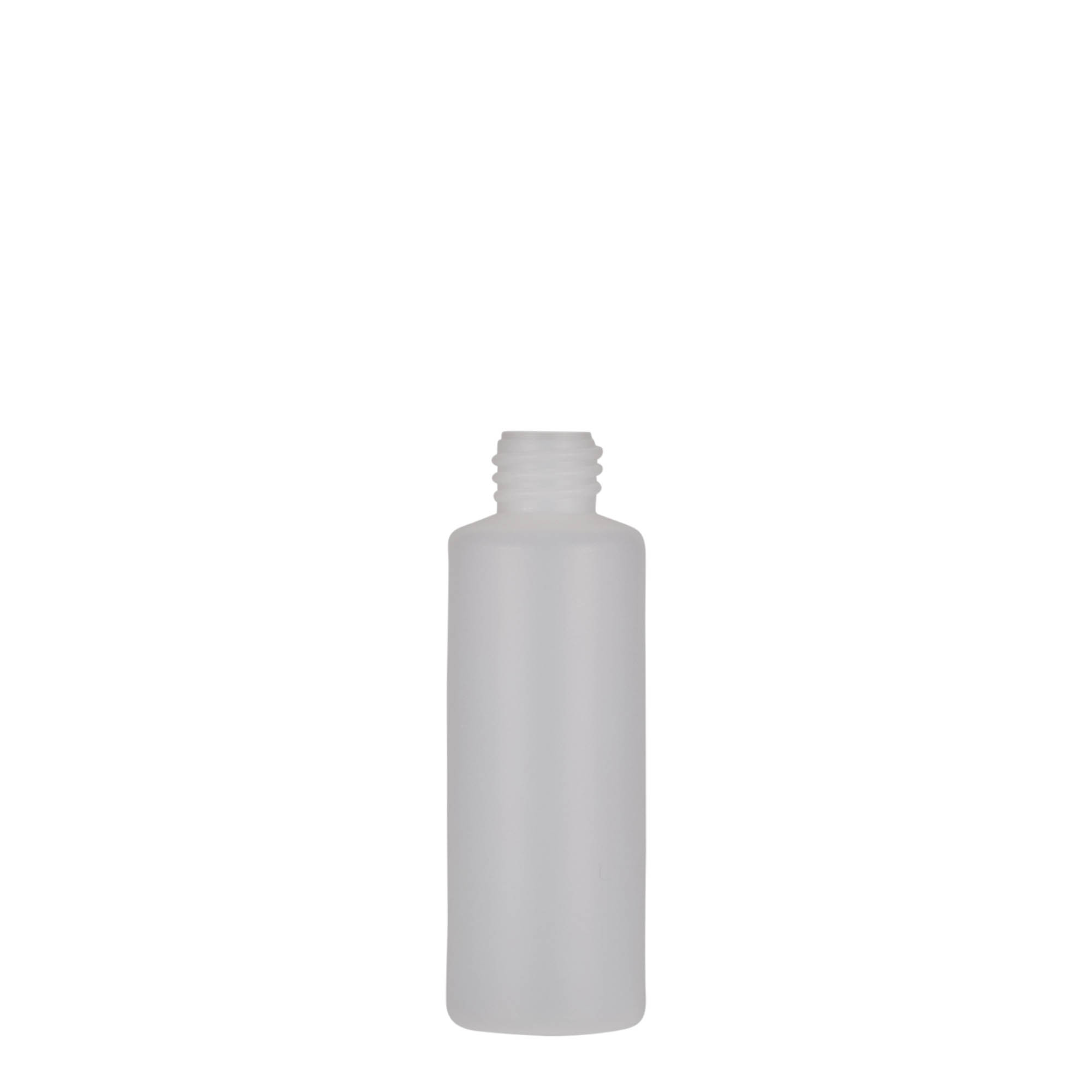 50 ml kulatá lahvička, PE plast, přírodní, hrdlo: šroubovací uzávěr 50 ml kulatá lahvička, PE plast, přírodní, hrdlo: šroubovací uzávěr