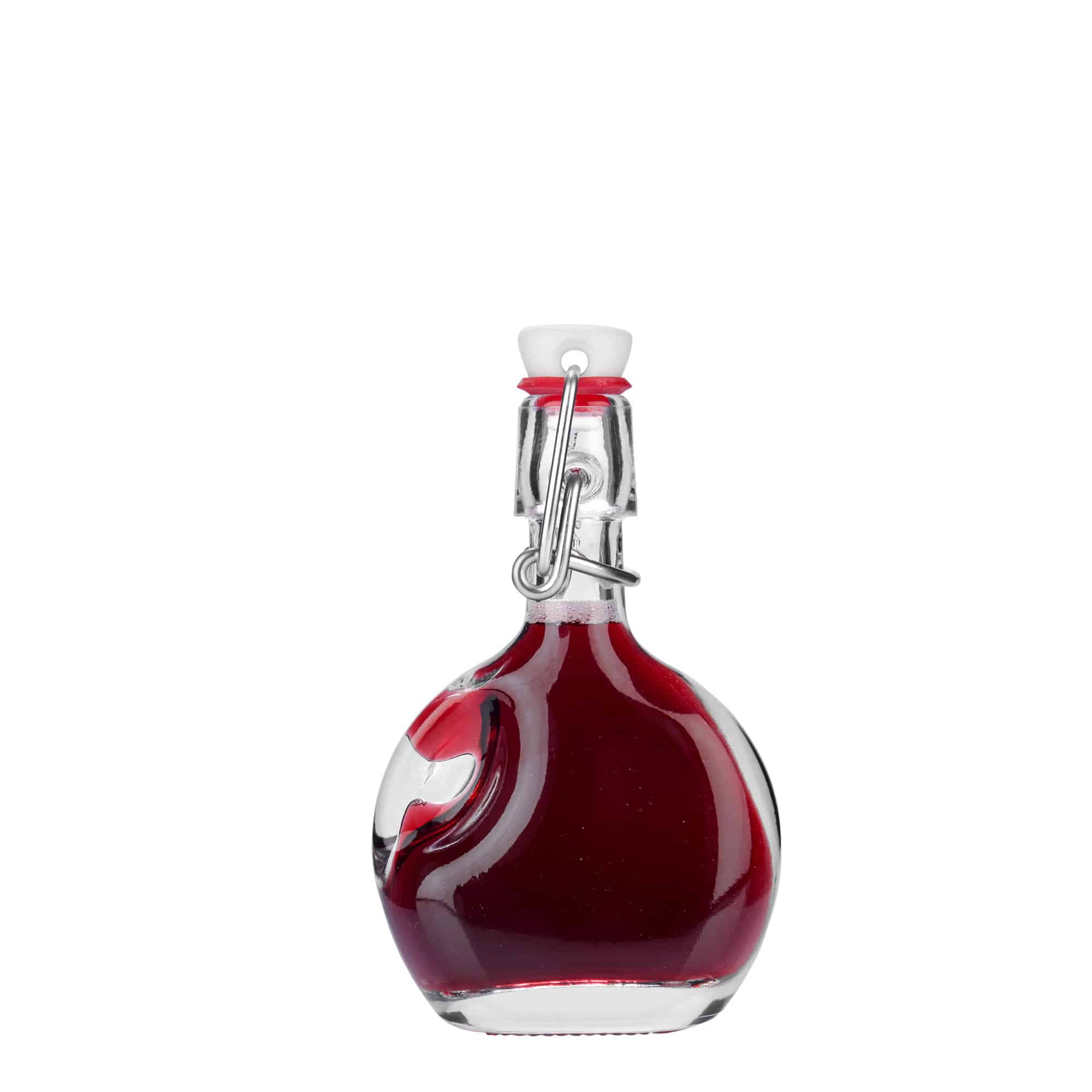 40 ml skleněná lahvička 'Lukas', oválná, hrdlo: závěsný uzávěr