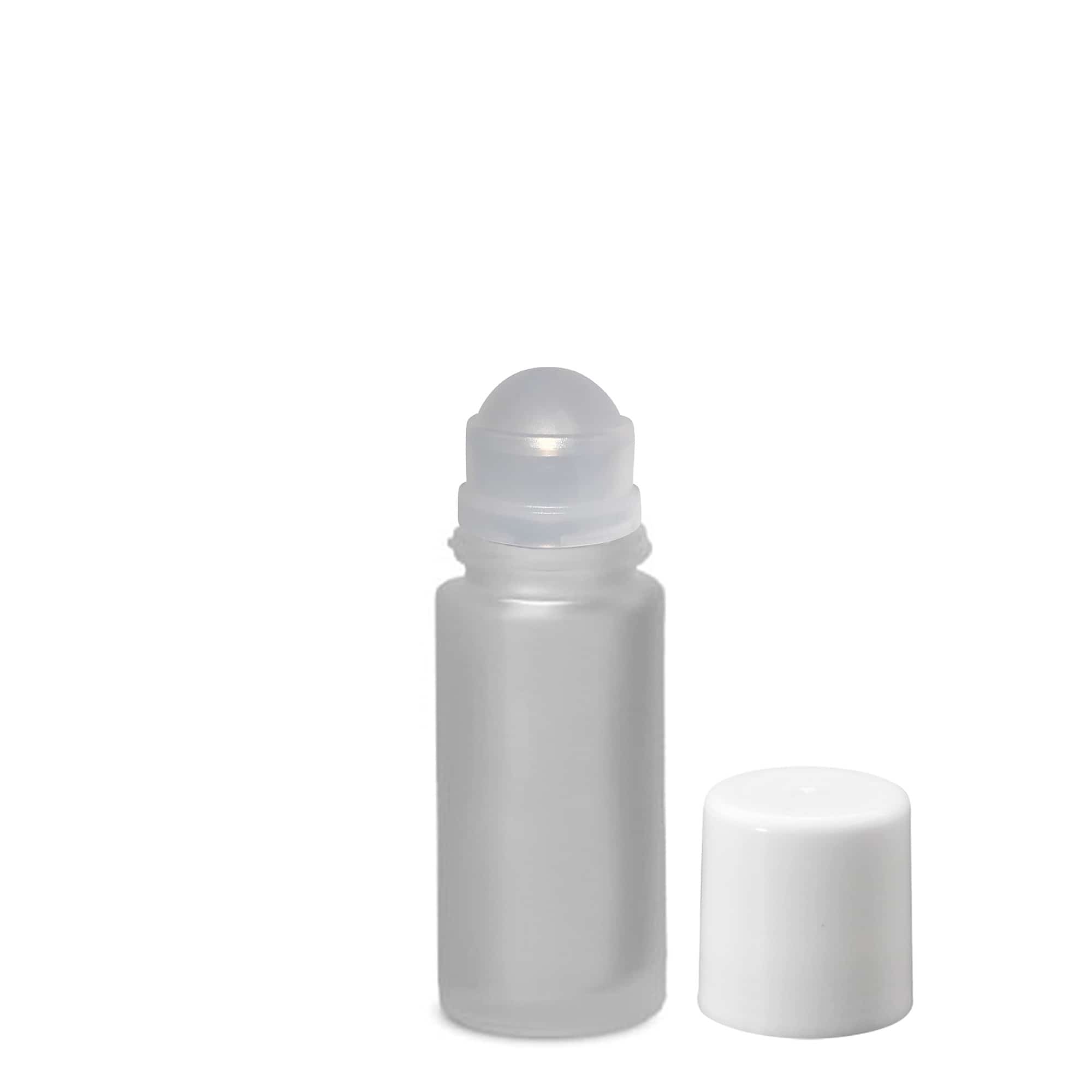 50 ml roll-on lahvička, sklo, matná, hrdlo: šroubovací uzávěr