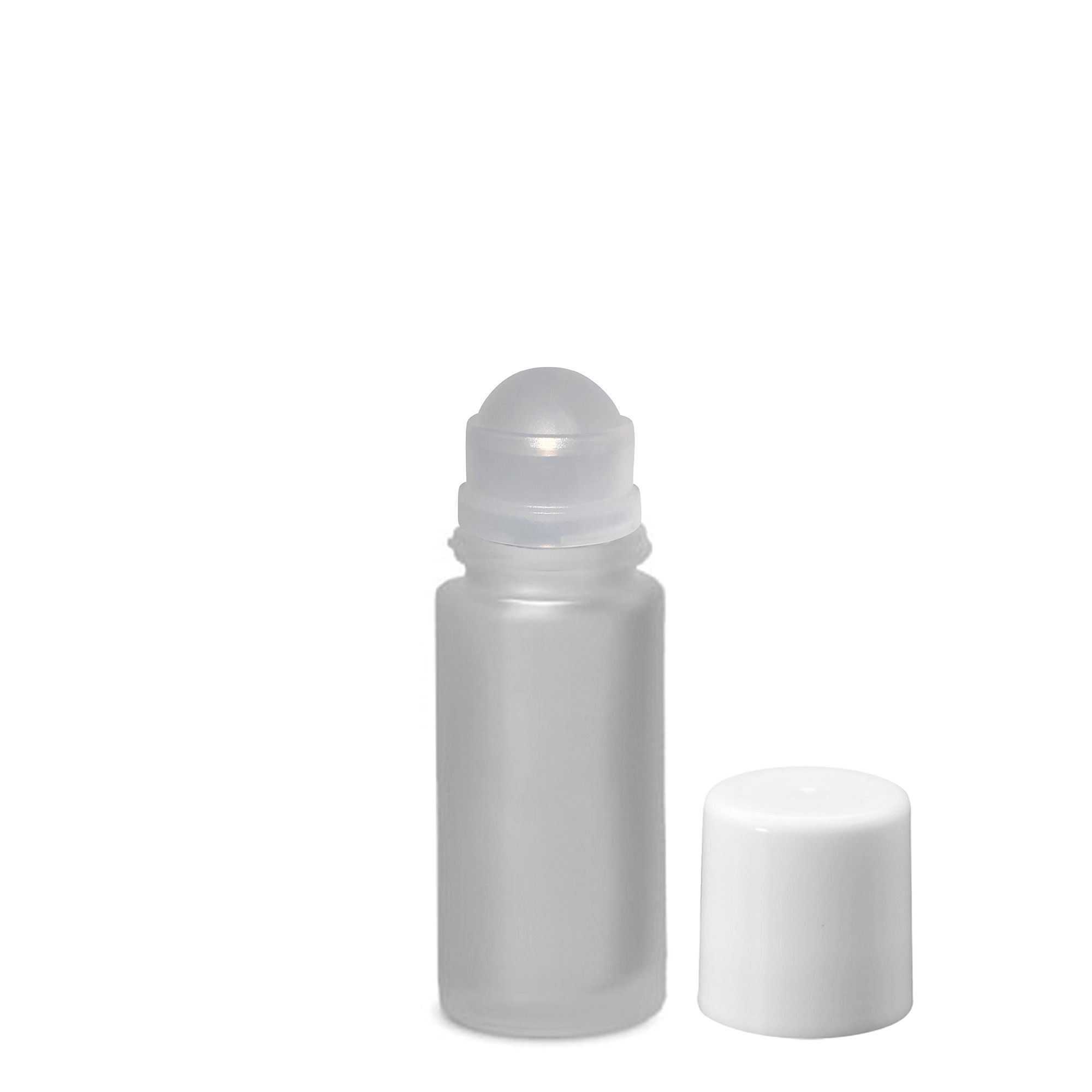 50 ml roll-on lahvička, sklo, matná, hrdlo: šroubovací uzávěr