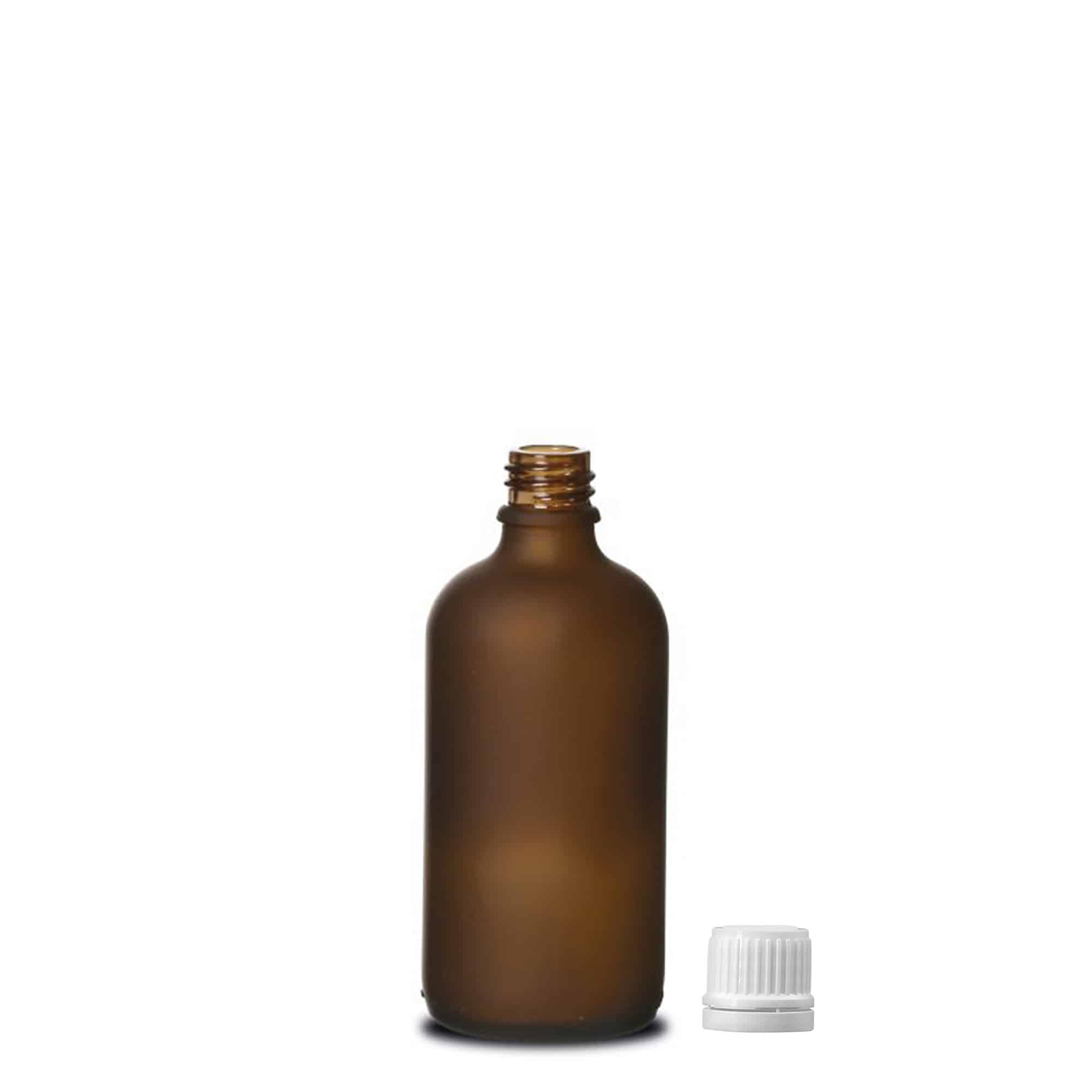 100 ml lékovka, sklo, hnědá matná, hrdlo: DIN 18