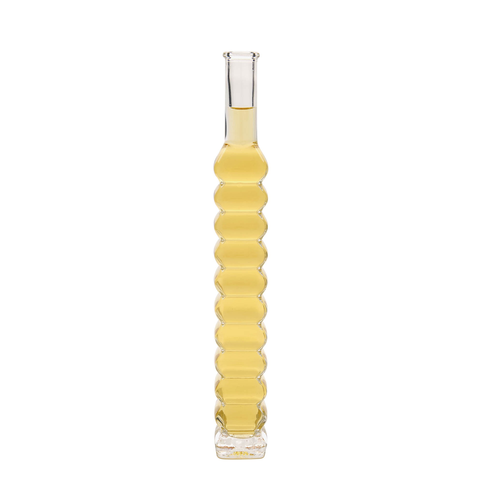 200 ml skleněná láhev 'Roma, čtvercová, hrdlo: korek'