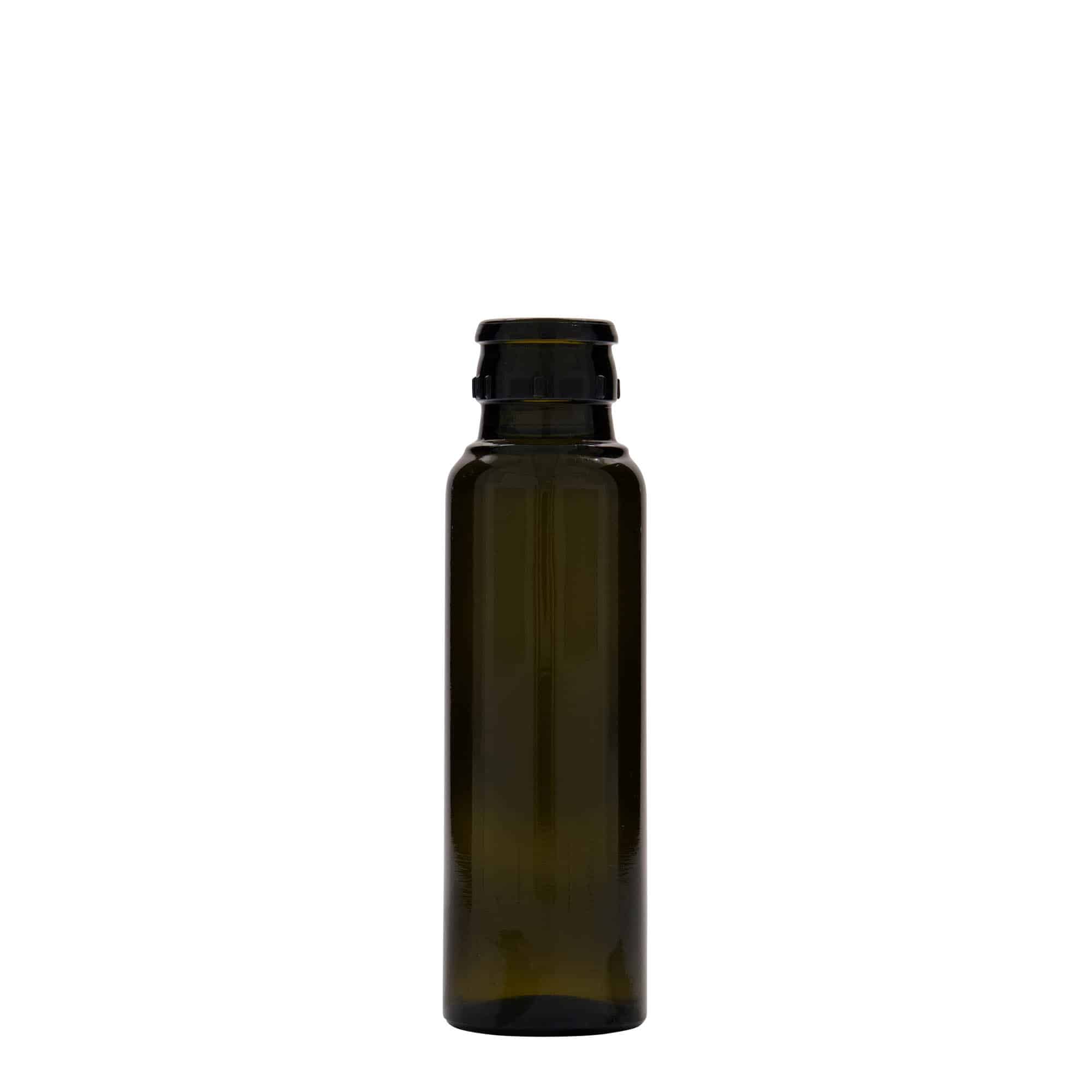 Lahev na ocet/olej 100 ml 'Willy New', sklo, starožitná zelená, ústí: DOP