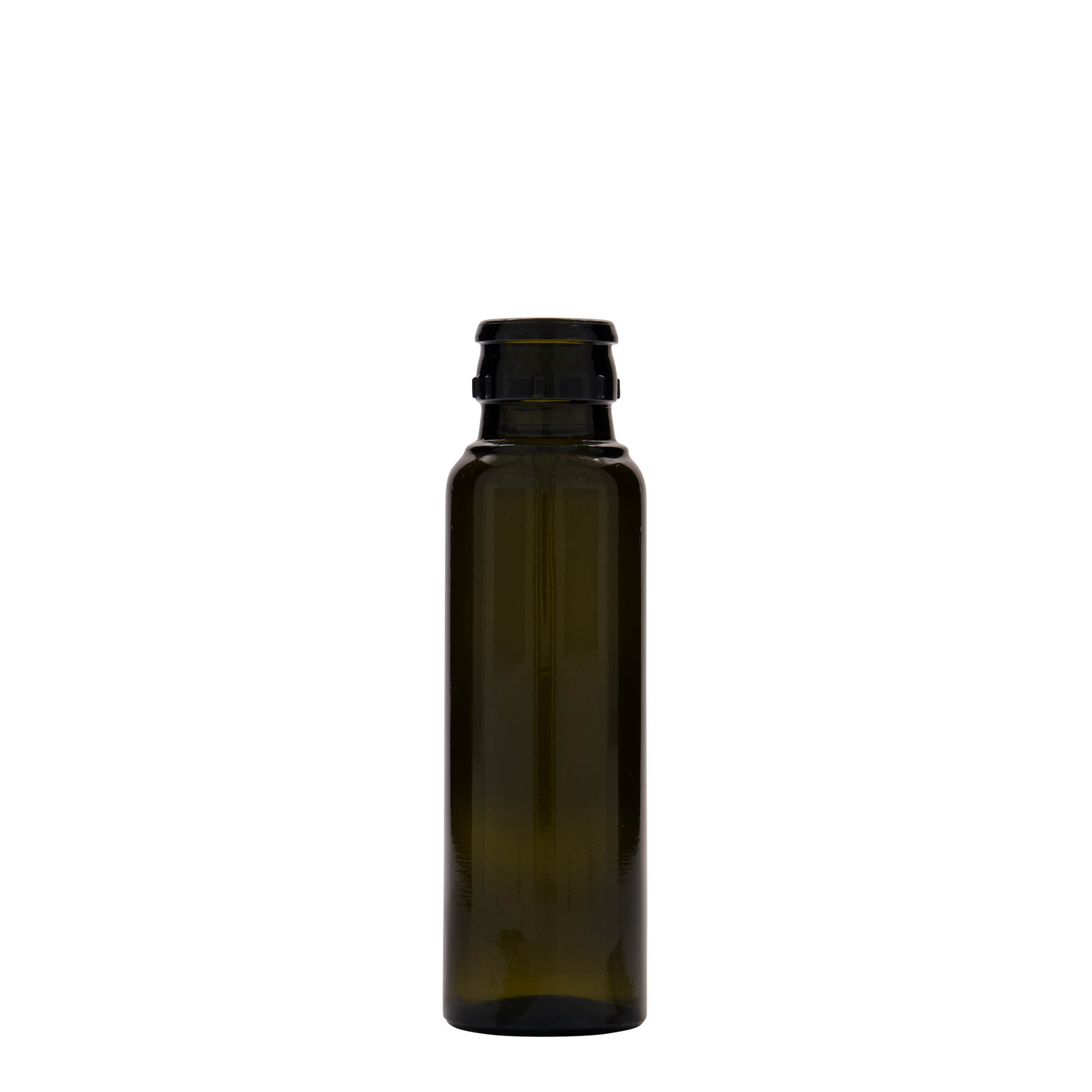 100 ml láhev na ocet/olej 'Willy New', sklo, antik zelená, hrdlo: DOP