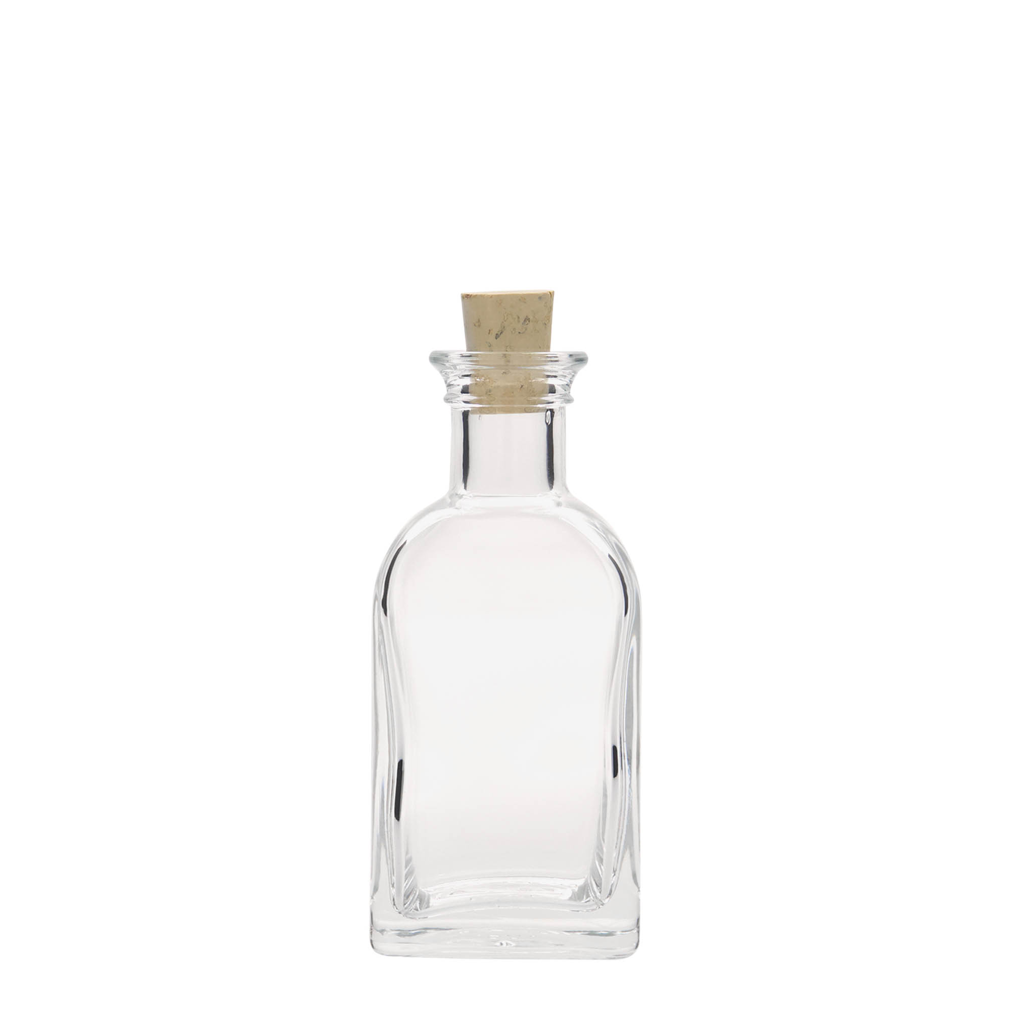 100 ml skleněná lahvička Apotheker Carré, čtvercová, hrdlo: korek 100 ml skleněná lahvička Apotheker Carré, čtvercová, hrdlo: korek