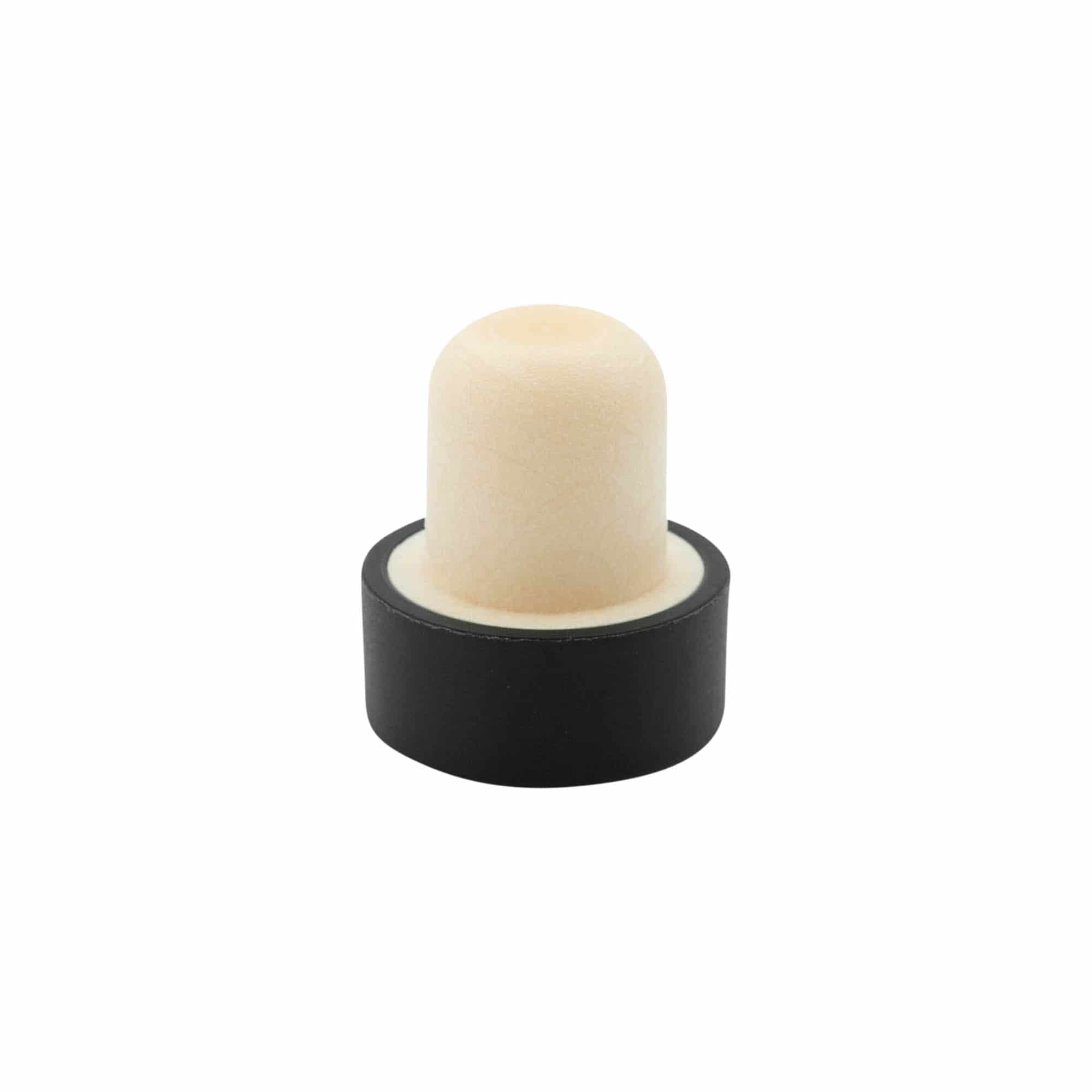 Rukojeť z korku 19 mm, plast, černá, pro hrdlo: korek