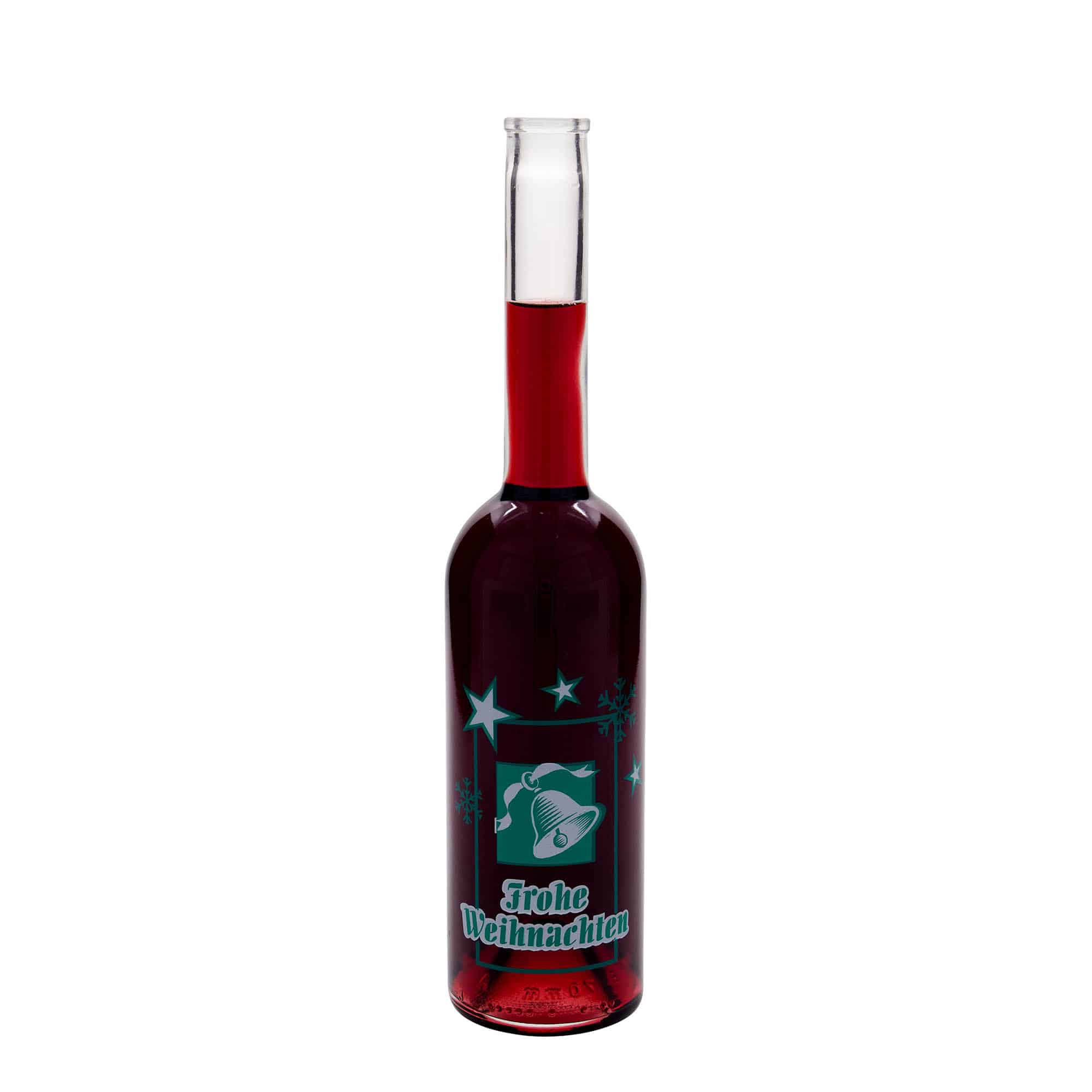 Skleněná lahev 500 ml 'Opera', motiv: Veselé Vánoce, uzávěr: korek