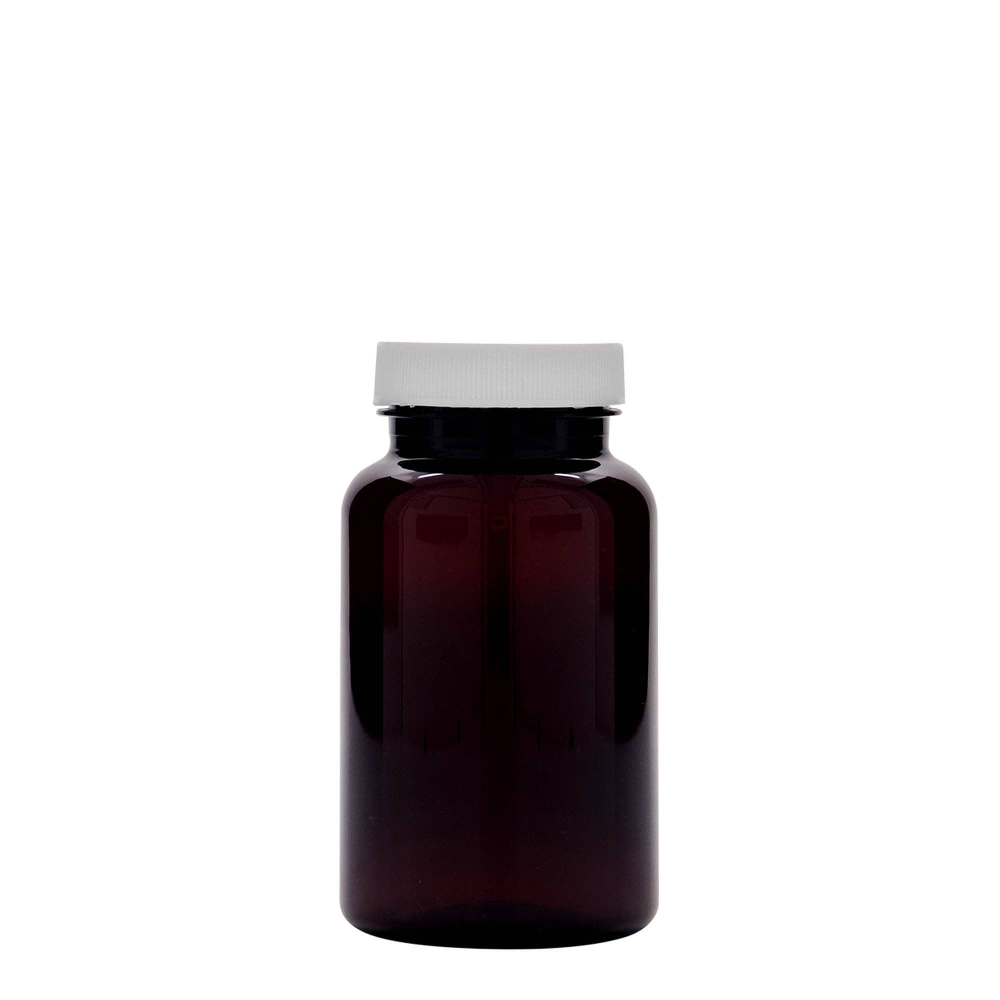 200 ml PET obal, plast, hnědý, hrdlo: 45/400