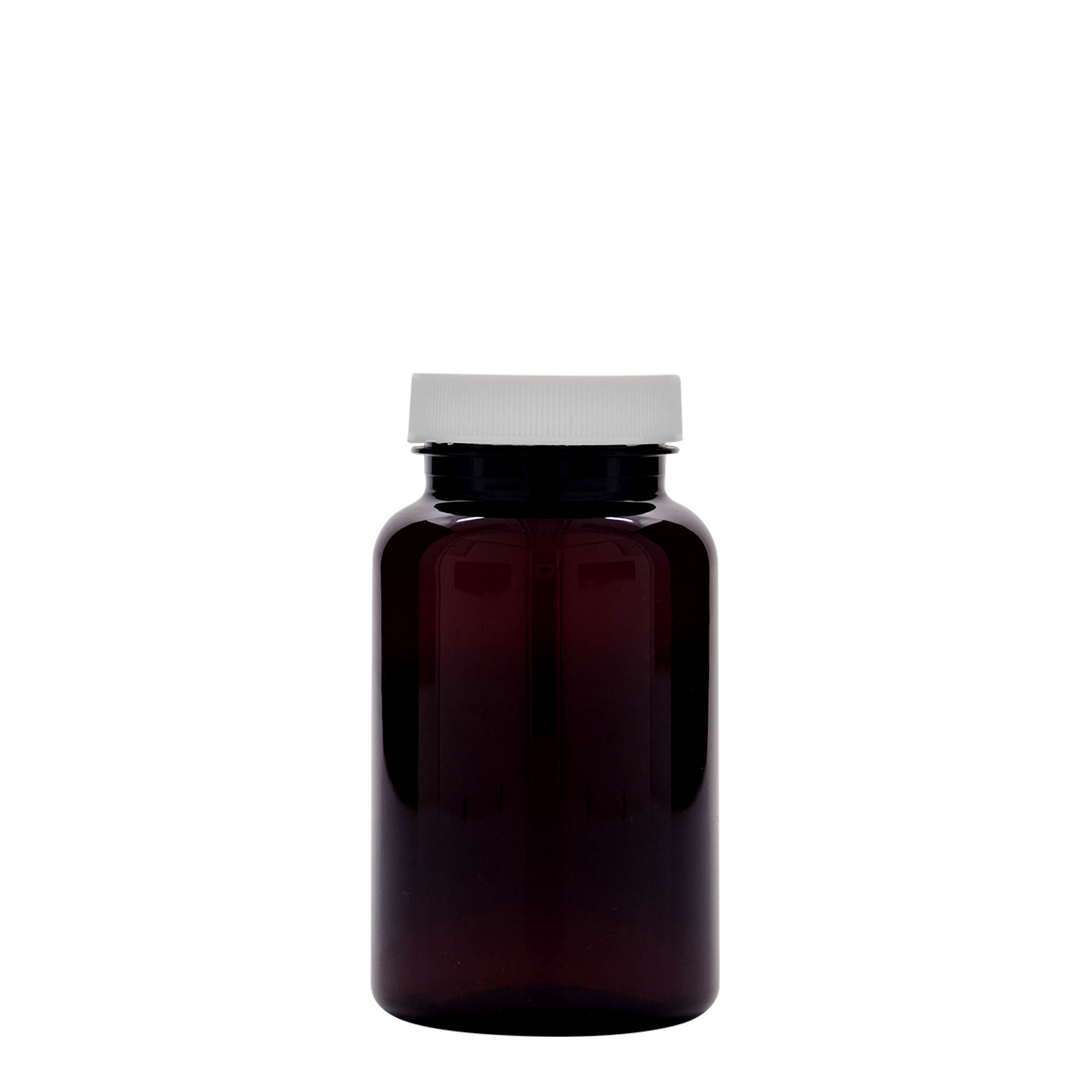 200 ml PET obal, plast, hnědý, hrdlo: 45/400