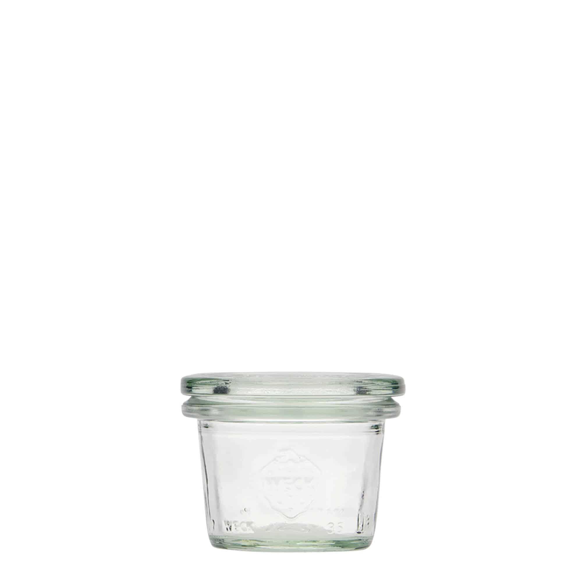 Konzervárenské sklenice WECK 35 ml, uzávěr: kulatý okraj Konzervárenské sklenice WECK 35 ml, uzávěr: kulatý okraj