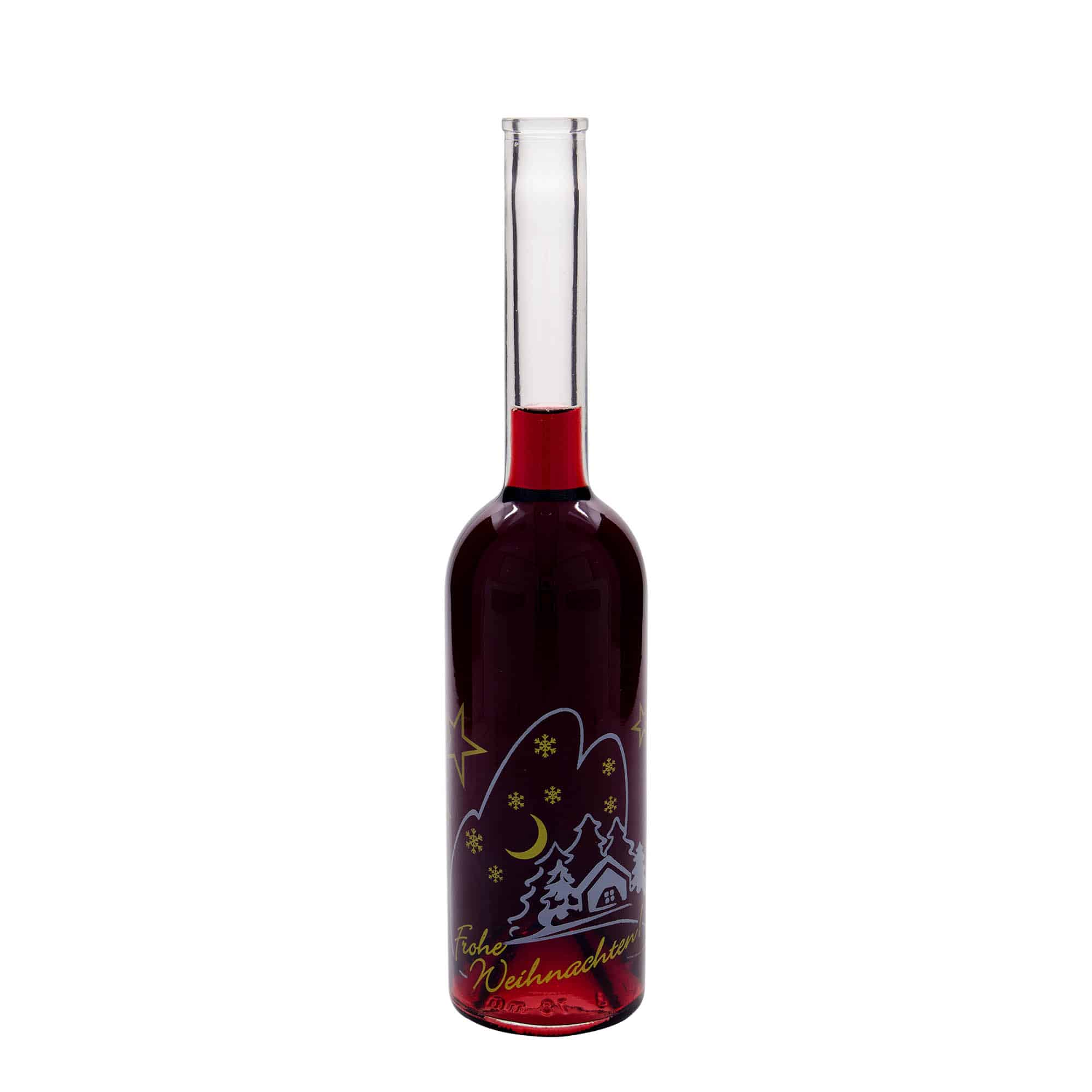 Skleněná lahev 500 ml 'Opera', motiv: Vánoční idyla, uzávěr: korek