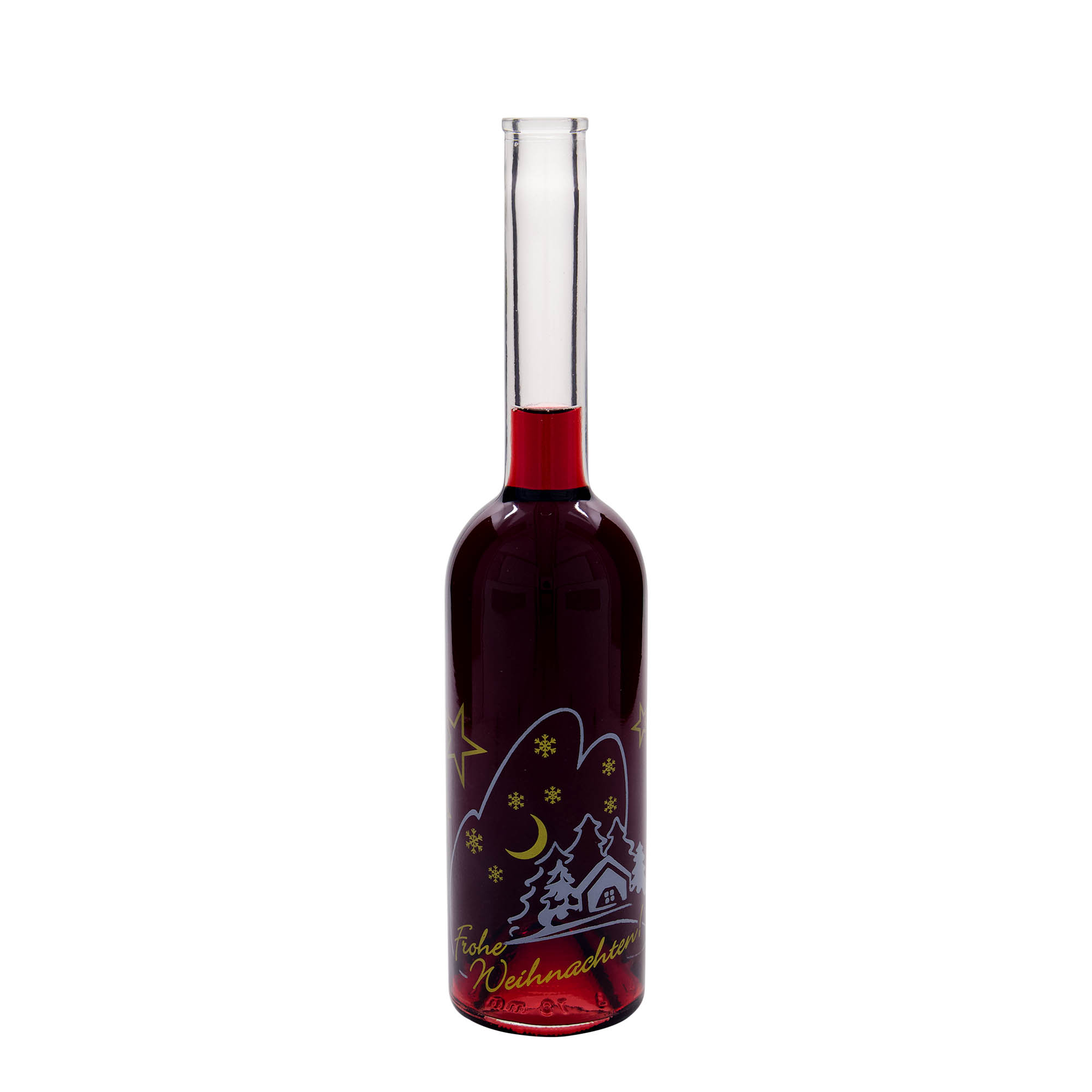 500 ml skleněná láhev 'Opera', motiv: vánoční idyla, hrdlo: korek 500 ml skleněná láhev 'Opera', motiv: vánoční idyla, hrdlo: korek