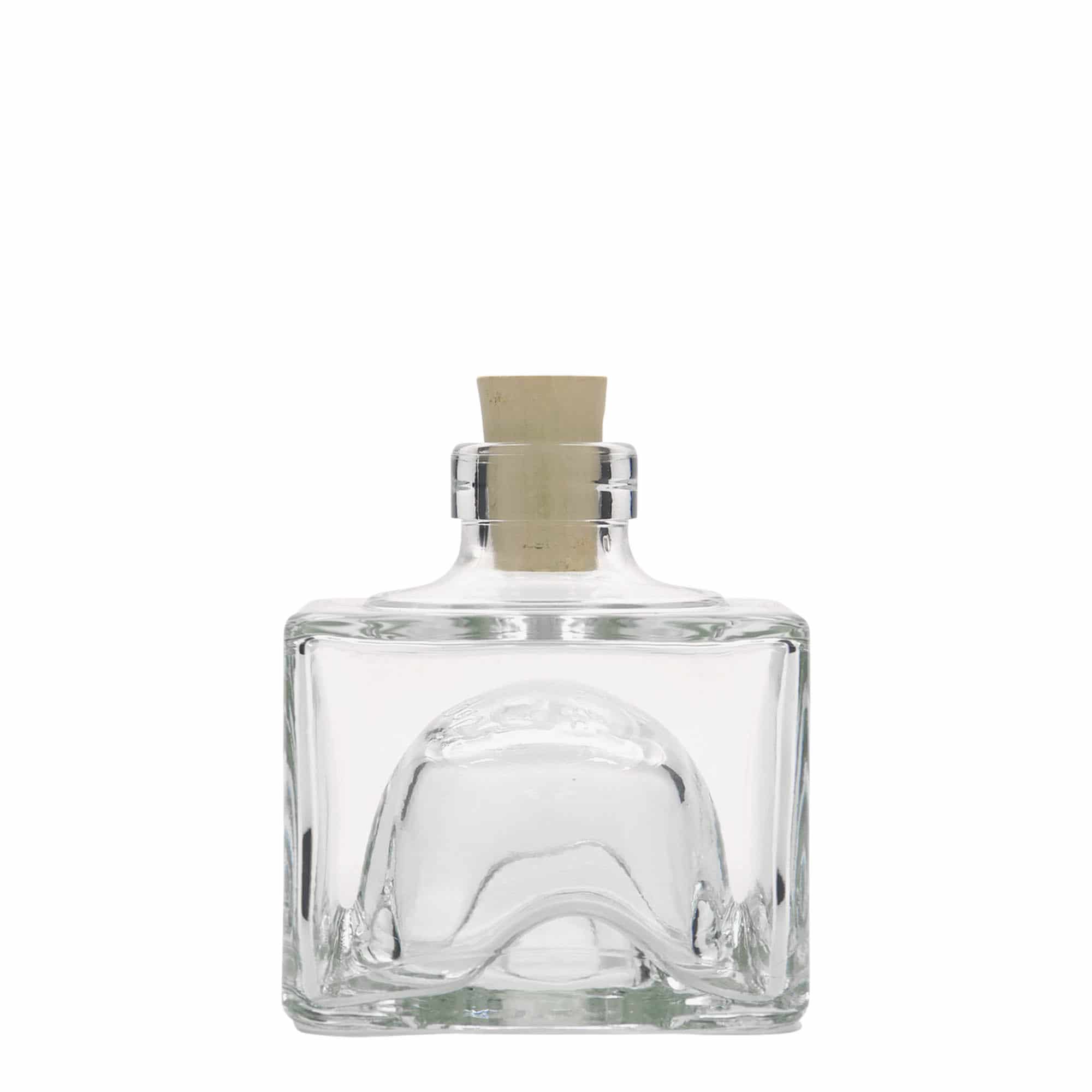 200 ml skleněná láhev 'Cocolores', čtvercová, hrdlo: korek
