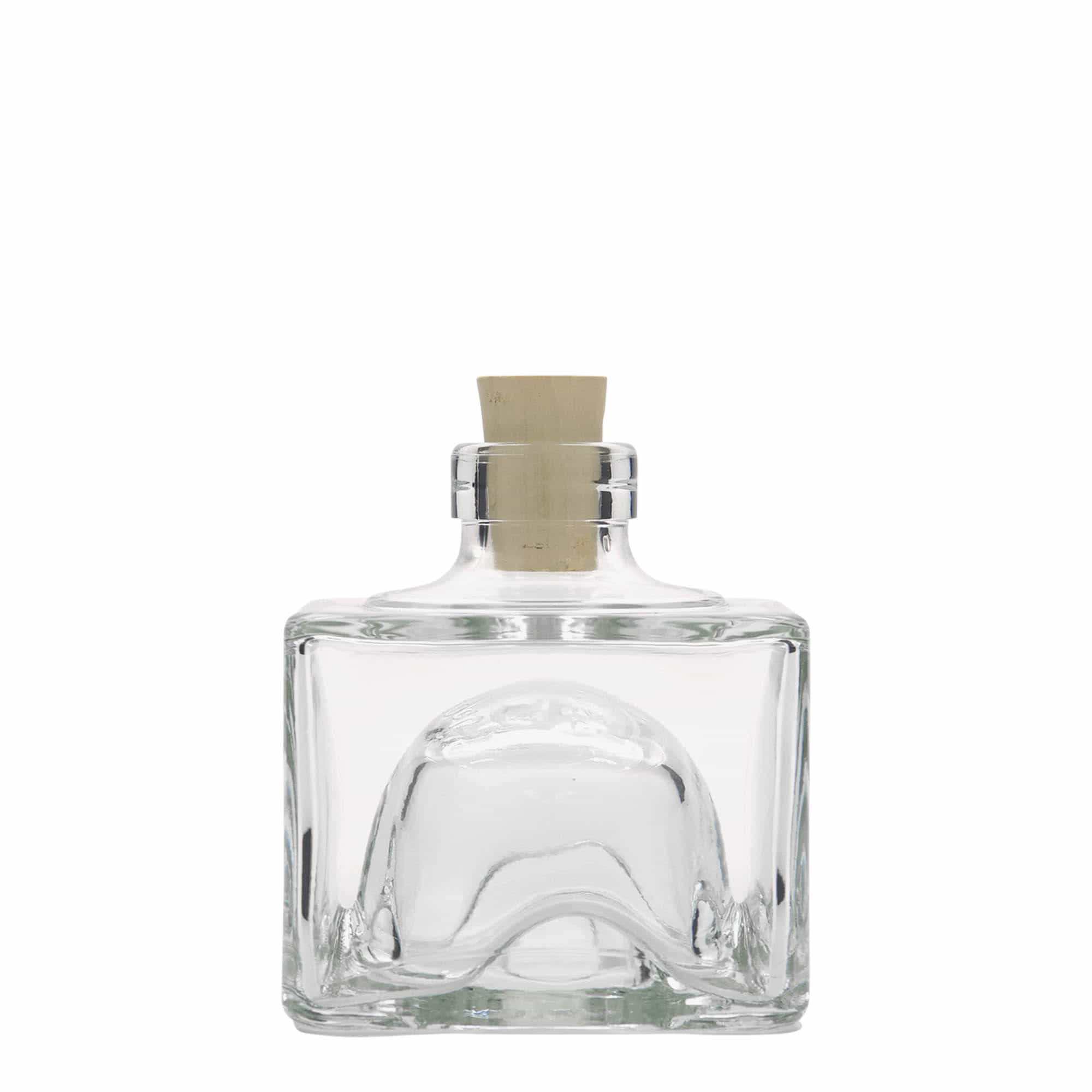 200 ml skleněná láhev 'Cocolores', čtvercová, hrdlo: korek