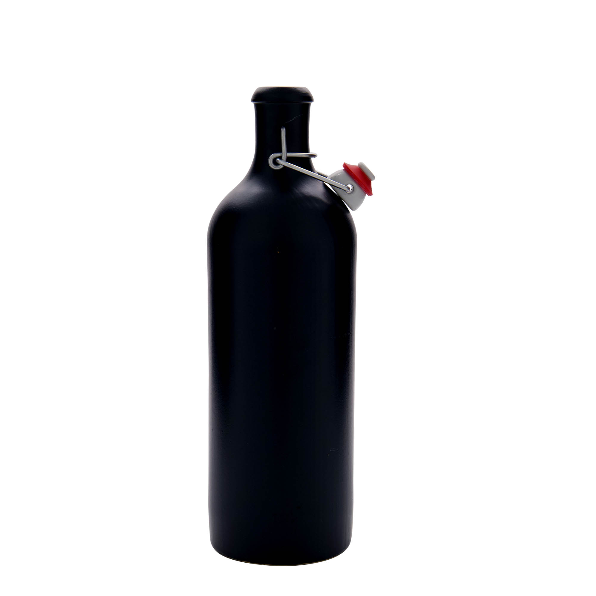 750 ml keramický džbán, kamenina, černý, hrdlo: uzávěr s pákou