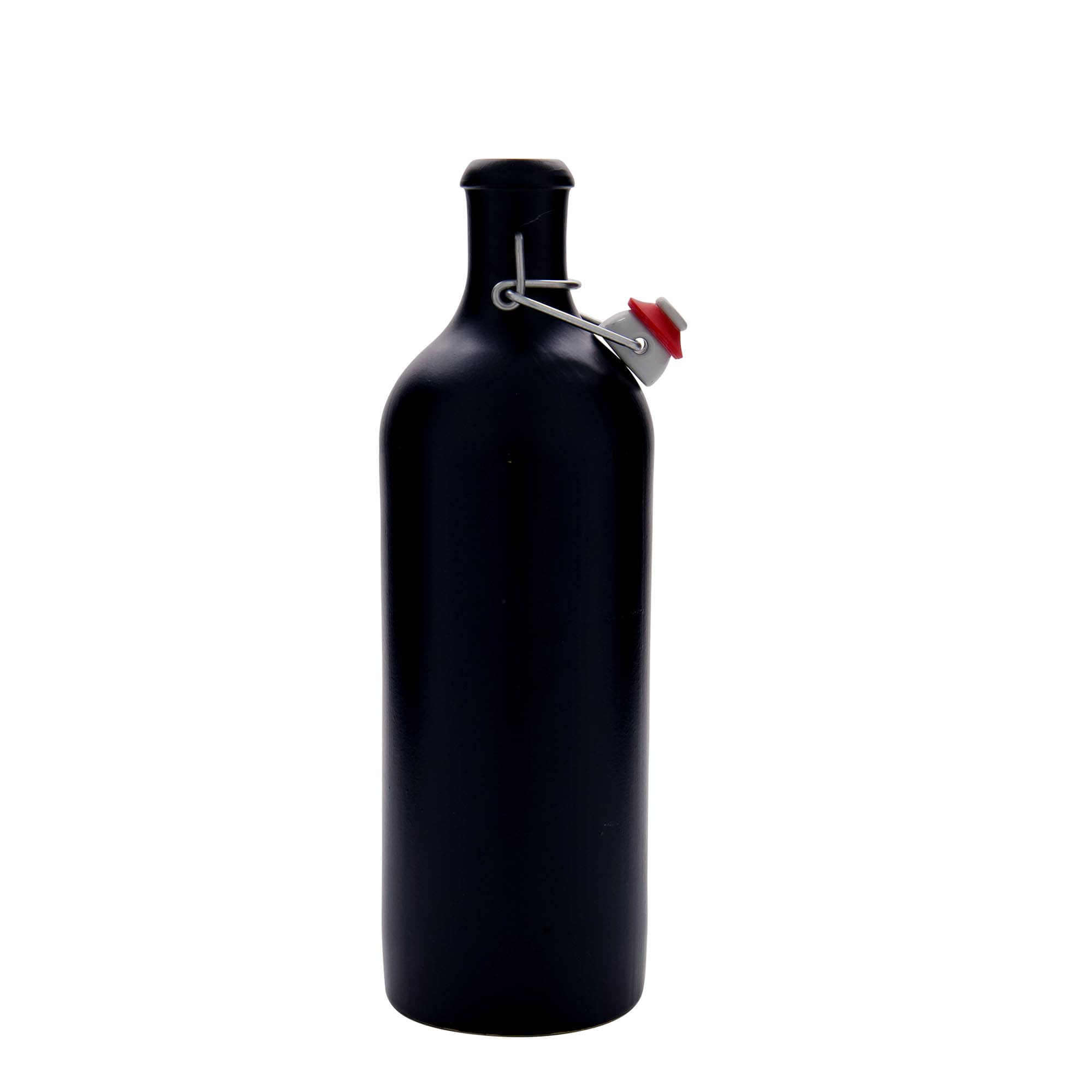 750 ml keramický džbán, kamenina, černý, hrdlo: uzávěr s pákou