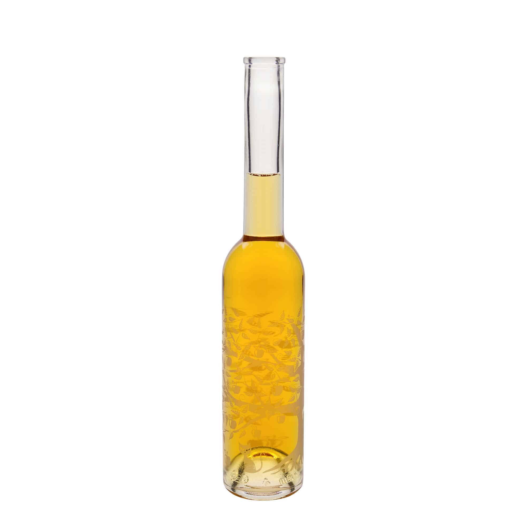 Skleněná lahev 350 ml 'Opera', motiv: Jabloň, uzávěr: korek