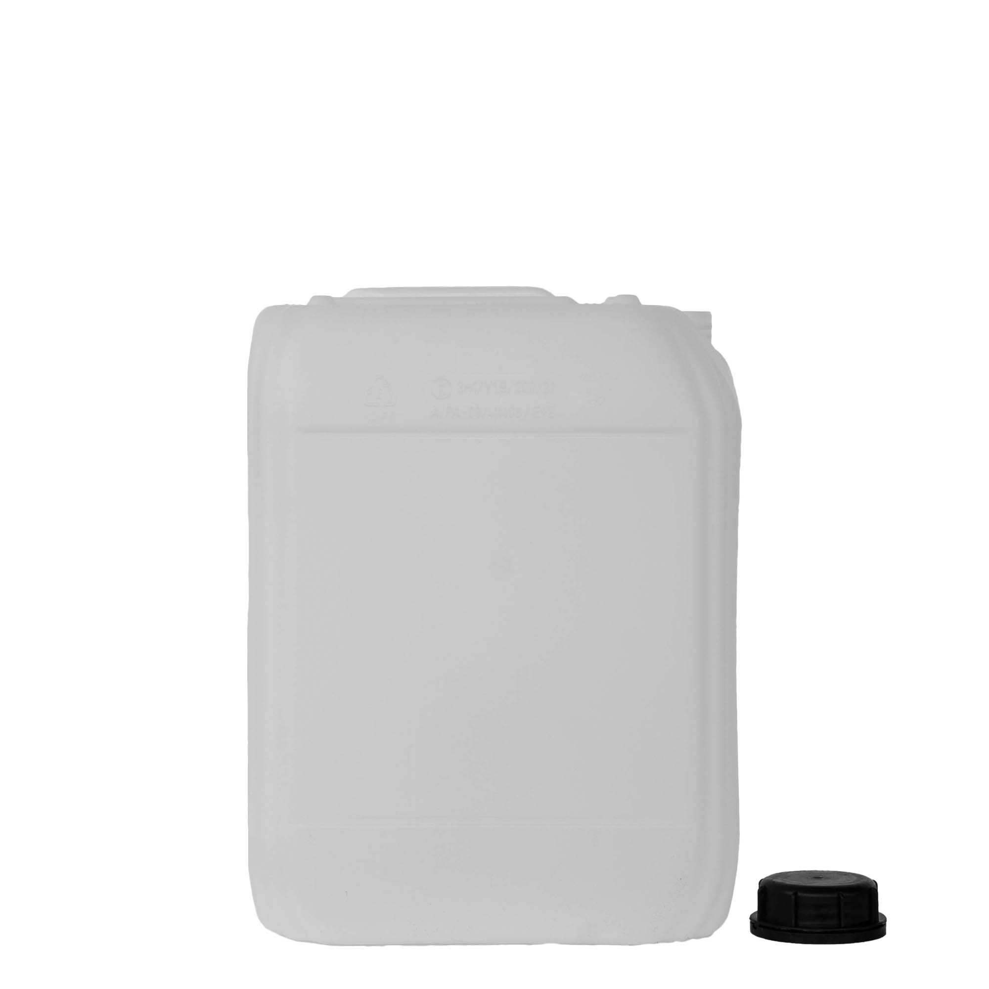 20 l kanistr, obdélníkový, HDPE plast, přírodní, hrdlo: ND 60