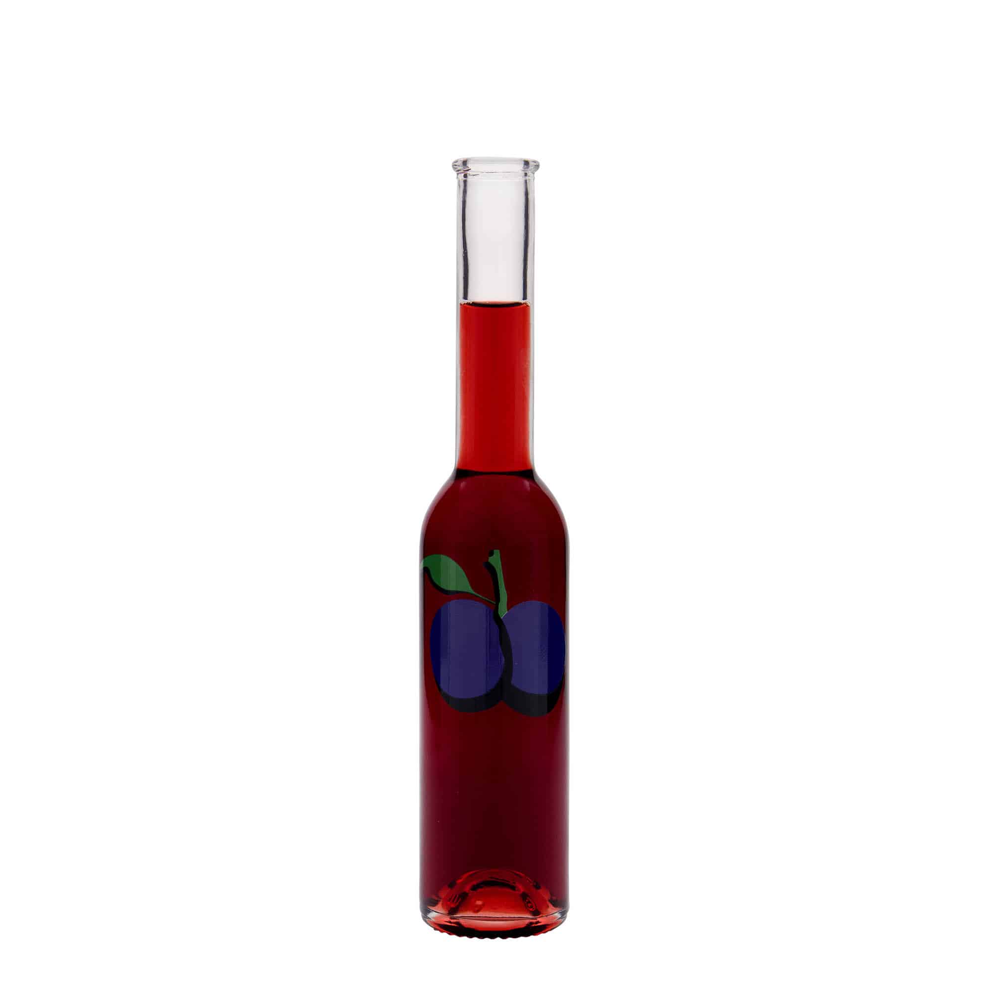 Skleněná lahev 200 ml 'Opera', motiv: Švestka, uzávěr: korek