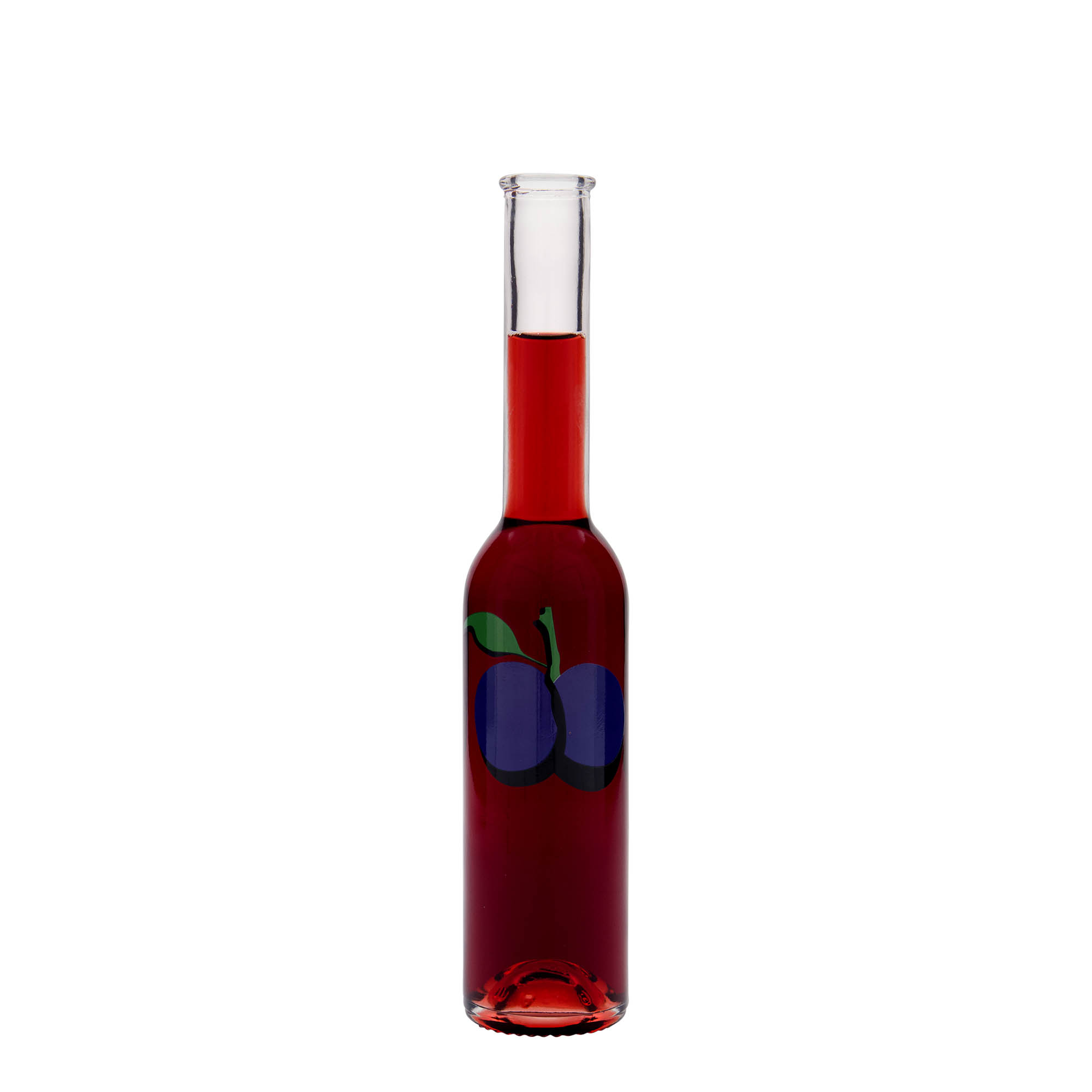 200 ml skleněná láhev 'Opera', motiv: švestka, hrdlo: korek 200 ml skleněná láhev 'Opera', motiv: švestka, hrdlo: korek