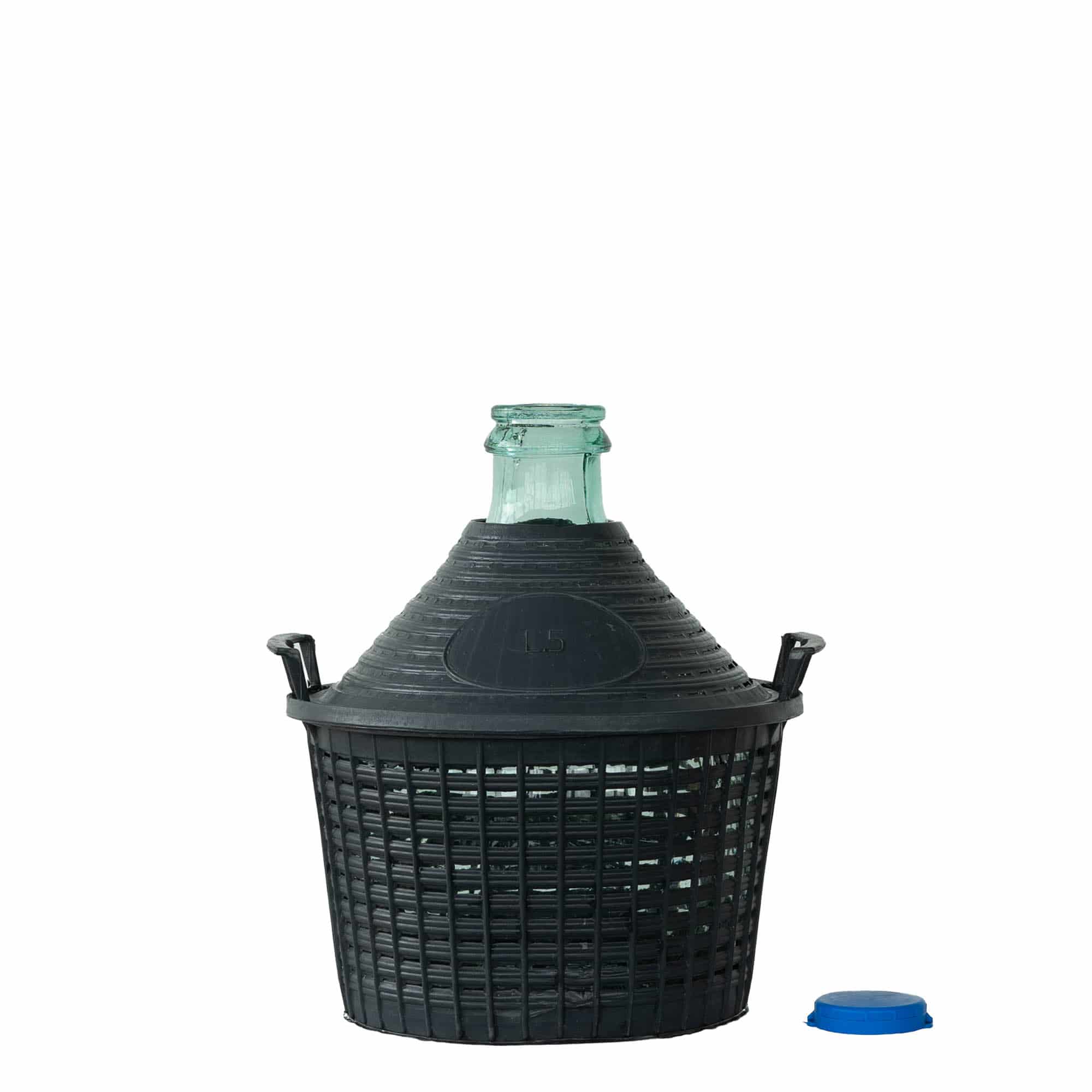 5 l balónová láhev s úzkým hrdlem, sklo, hrdlo: nasazovací víčko