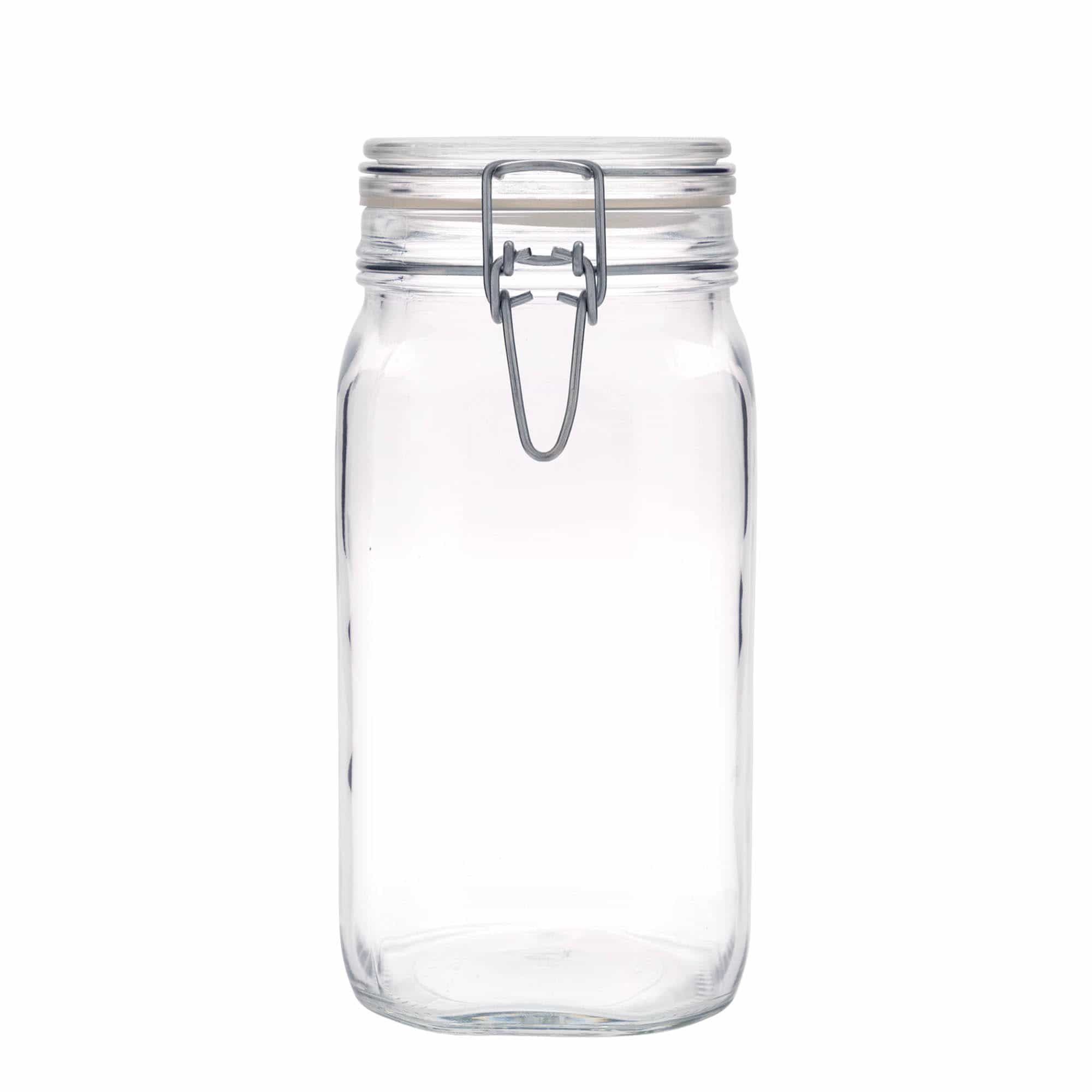 Sklenice s drátěným uzávěrem 1500 ml 'Fido', čtvercová, uzávěr: drátěný uzávěr Sklenice s drátěným uzávěrem 1500 ml 'Fido', čtvercová, uzávěr: drátěný uzávěr