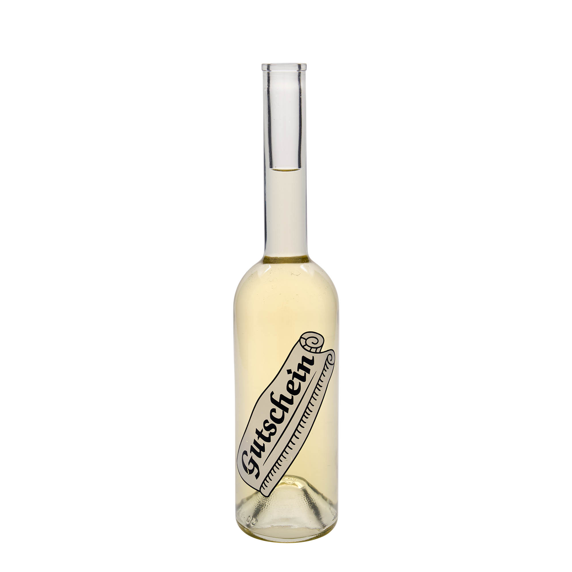 500 ml skleněná láhev 'Opera', motiv: poukaz, hrdlo: korek 500 ml skleněná láhev 'Opera', motiv: poukaz, hrdlo: korek