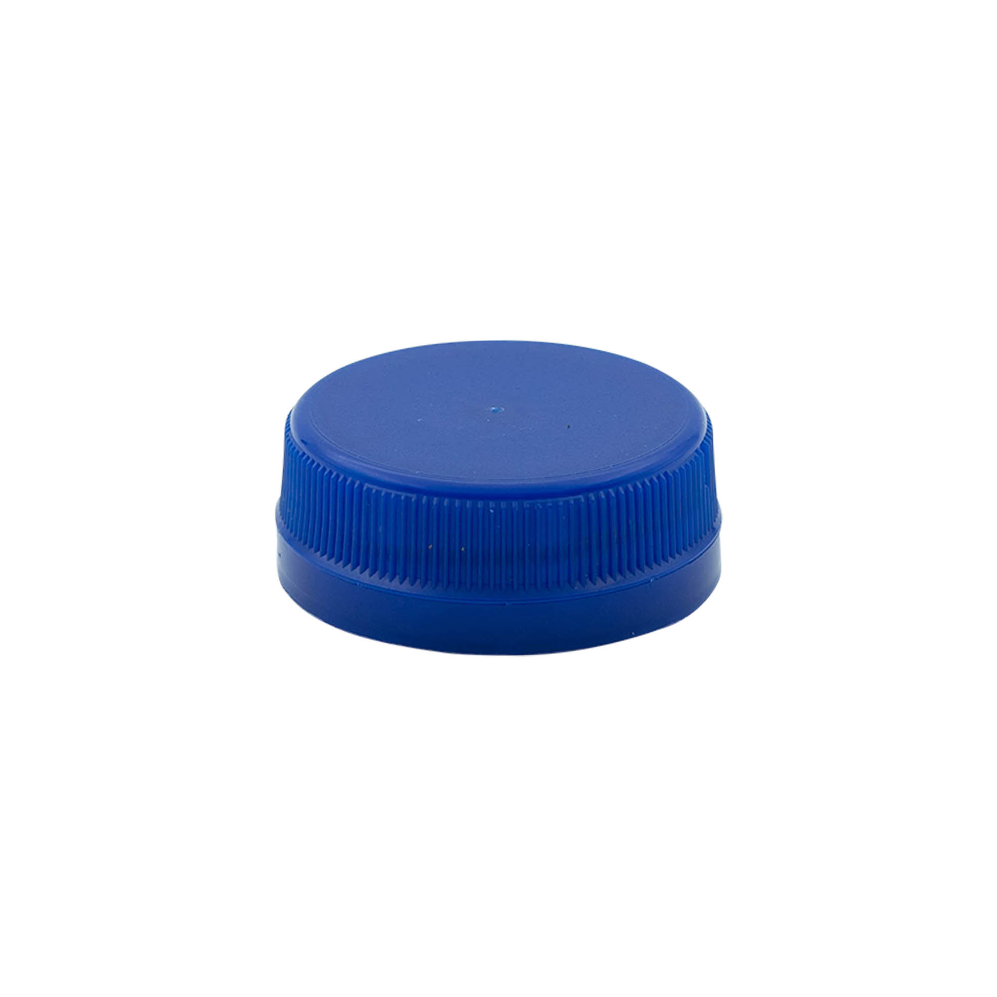 Šroubovací uzávěr s dvojitým závitem, PE plast, modrý, pro hrdlo: PET 38 mm