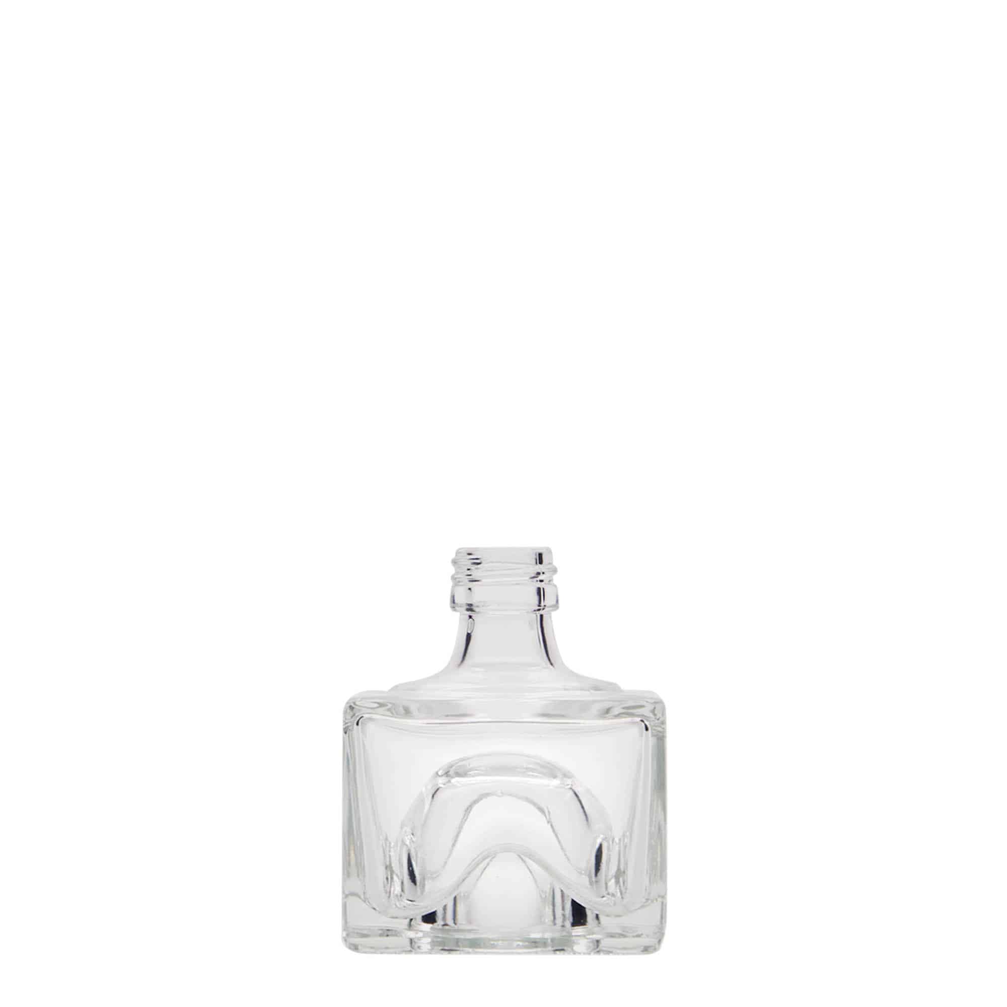 Skleněná lahev 40 ml 'Cocolores', čtvercová, uzávěr: PP 18 Skleněná lahev 40 ml 'Cocolores', čtvercová, uzávěr: PP 18