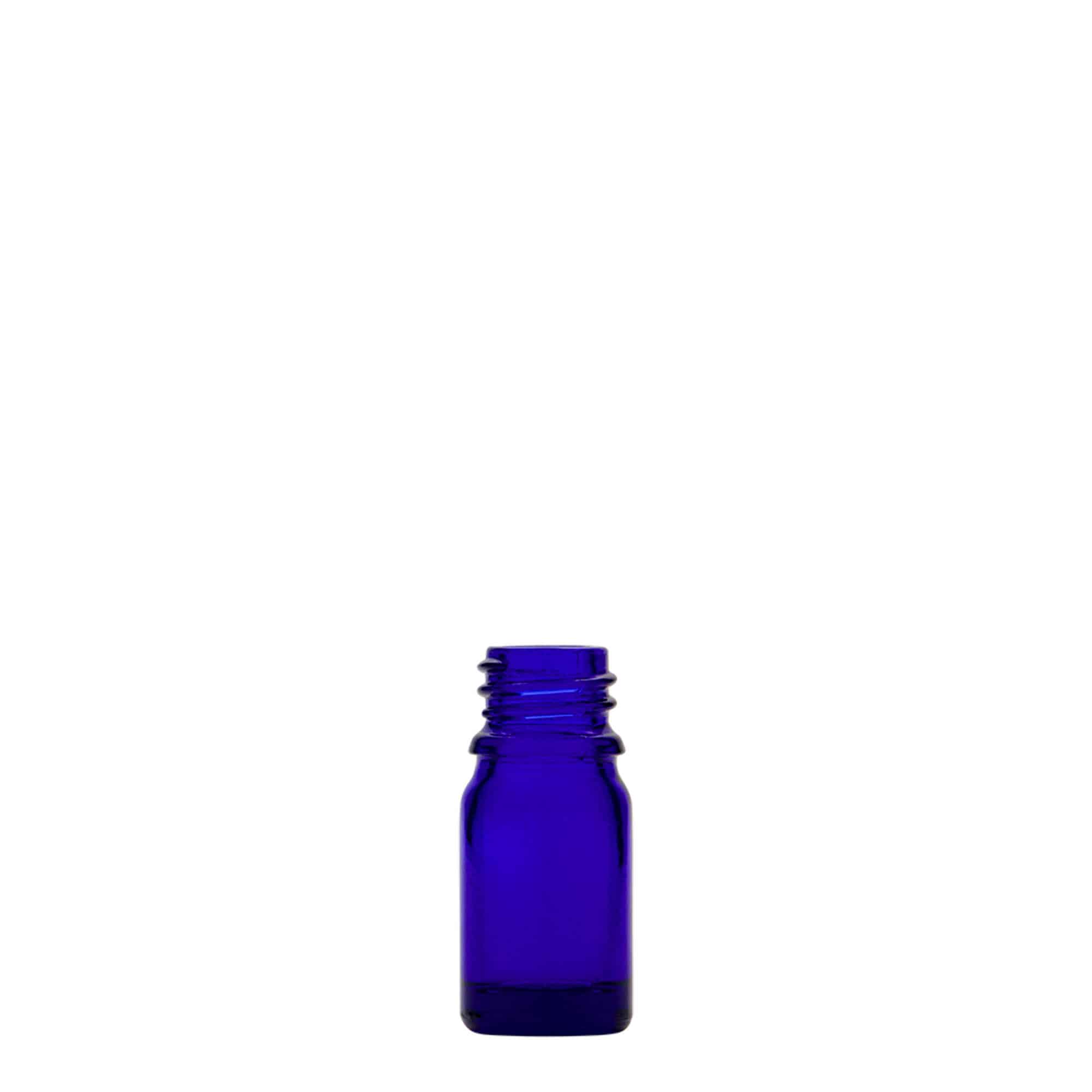 Lékovka 5 ml, sklo, královská modř, ústí: DIN 18