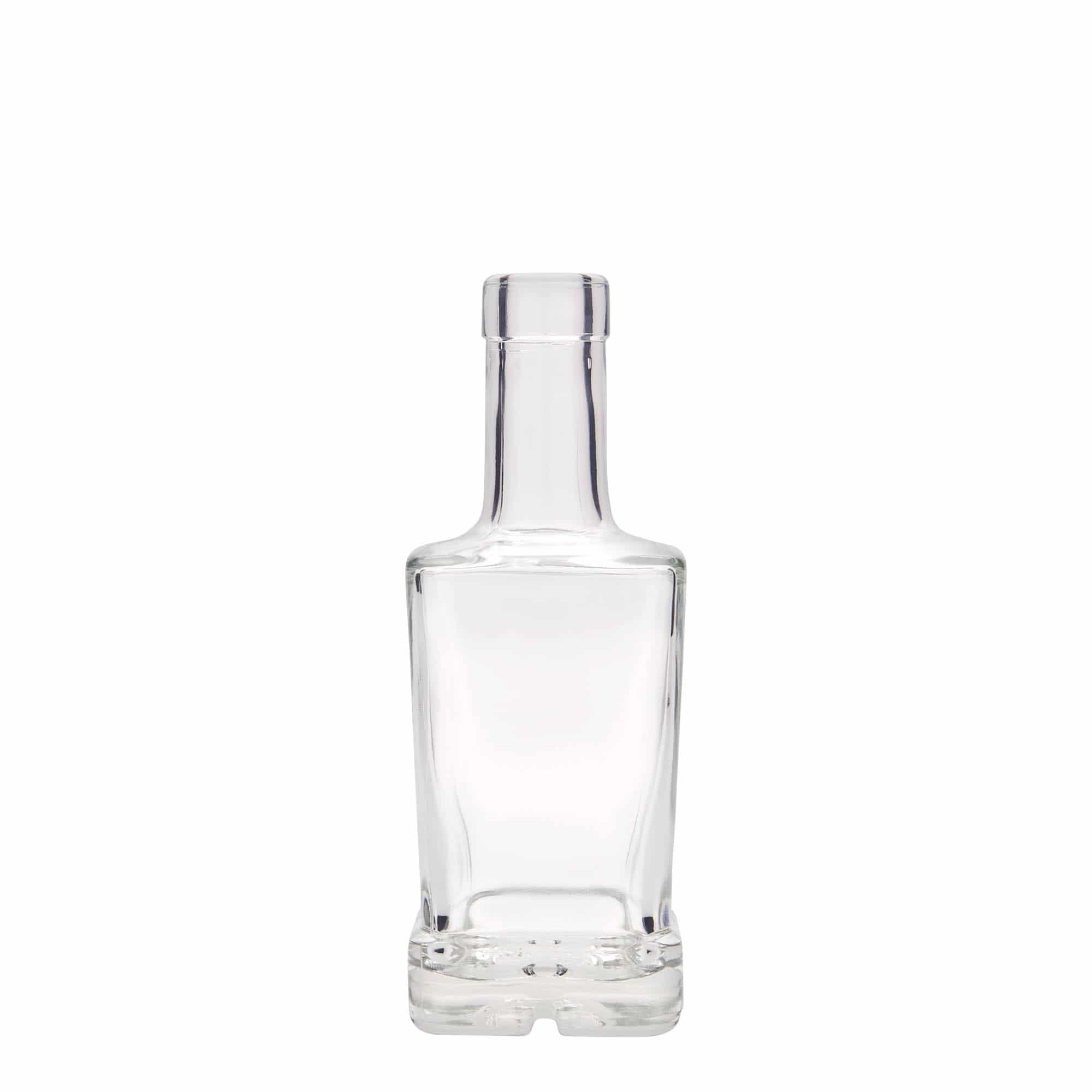 250 ml skleněná láhev 'Rene', čtvercová, hrdlo: korek